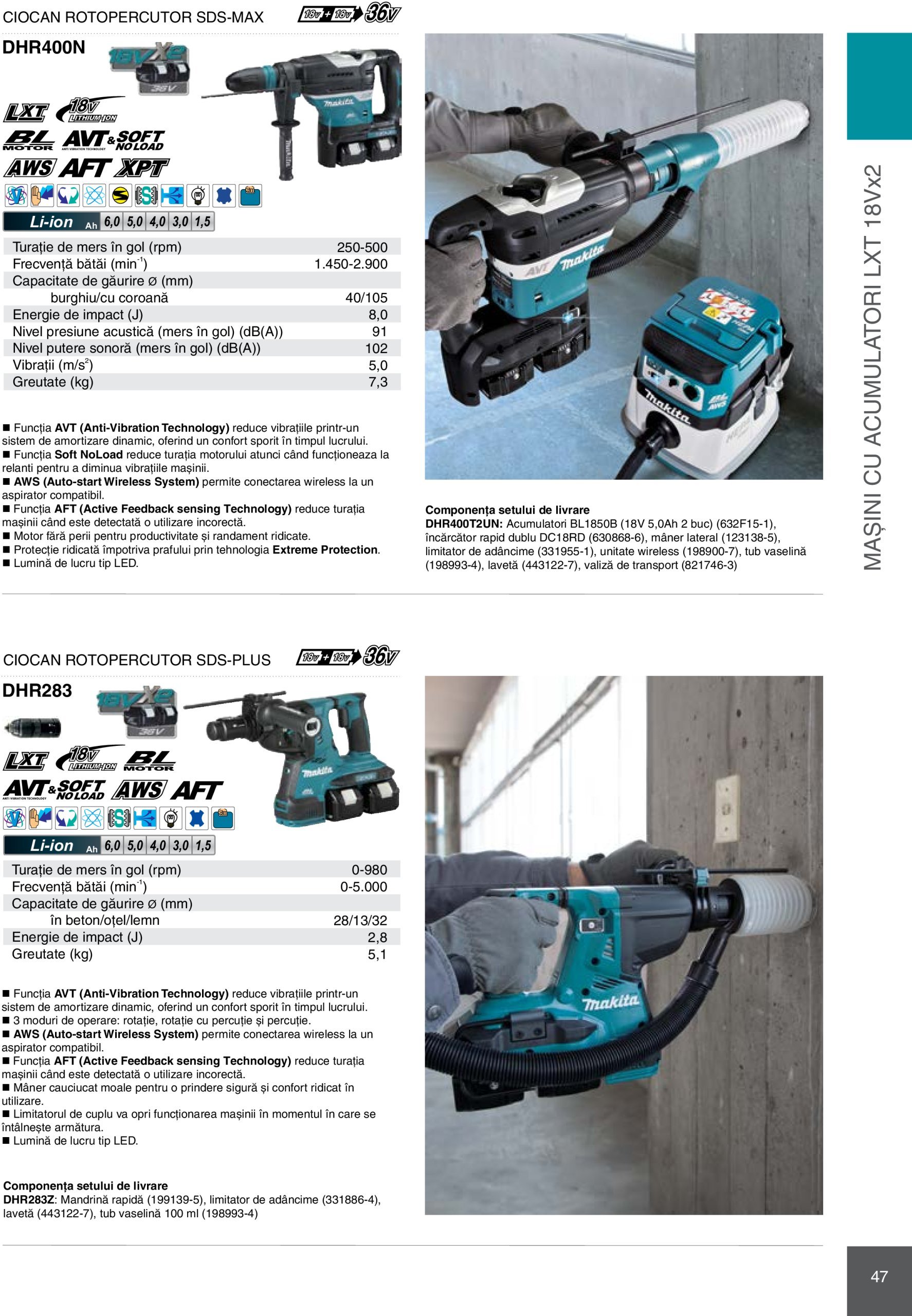 makita - Catalog Makita - Catalog Mașini Profesionale 2025 valabil din 01.01. - 31.12. - page: 47