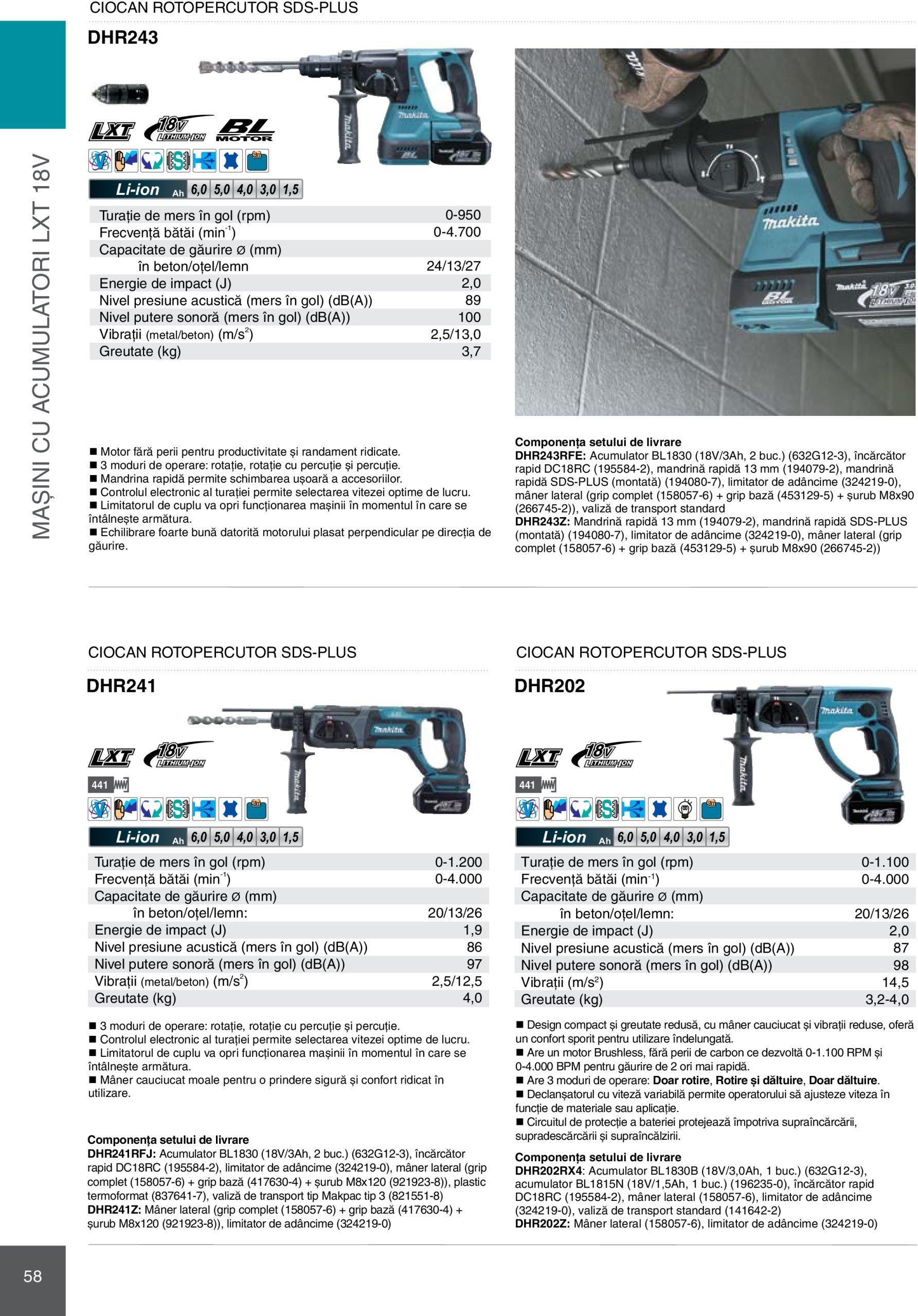 makita - Catalog Makita - Catalog Mașini Profesionale 2025 valabil din 01.01. - 31.12. - page: 58