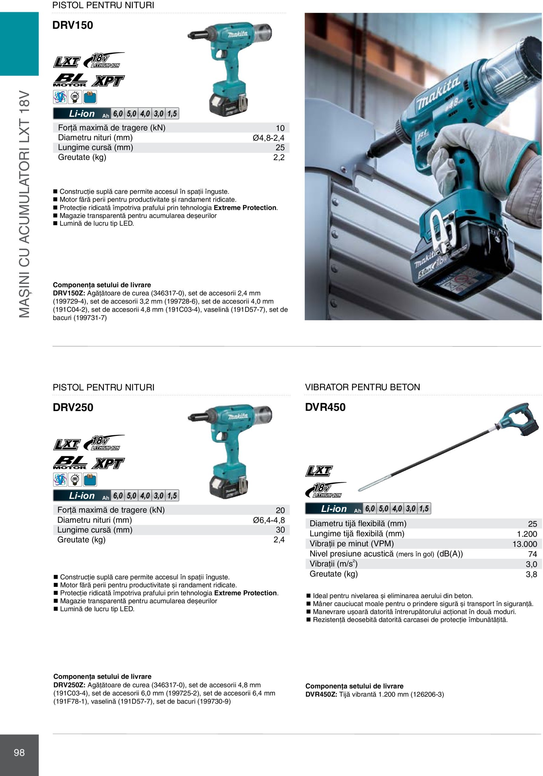 makita - Catalog Makita - Catalog Mașini Profesionale 2025 valabil din 01.01. - 31.12. - page: 98