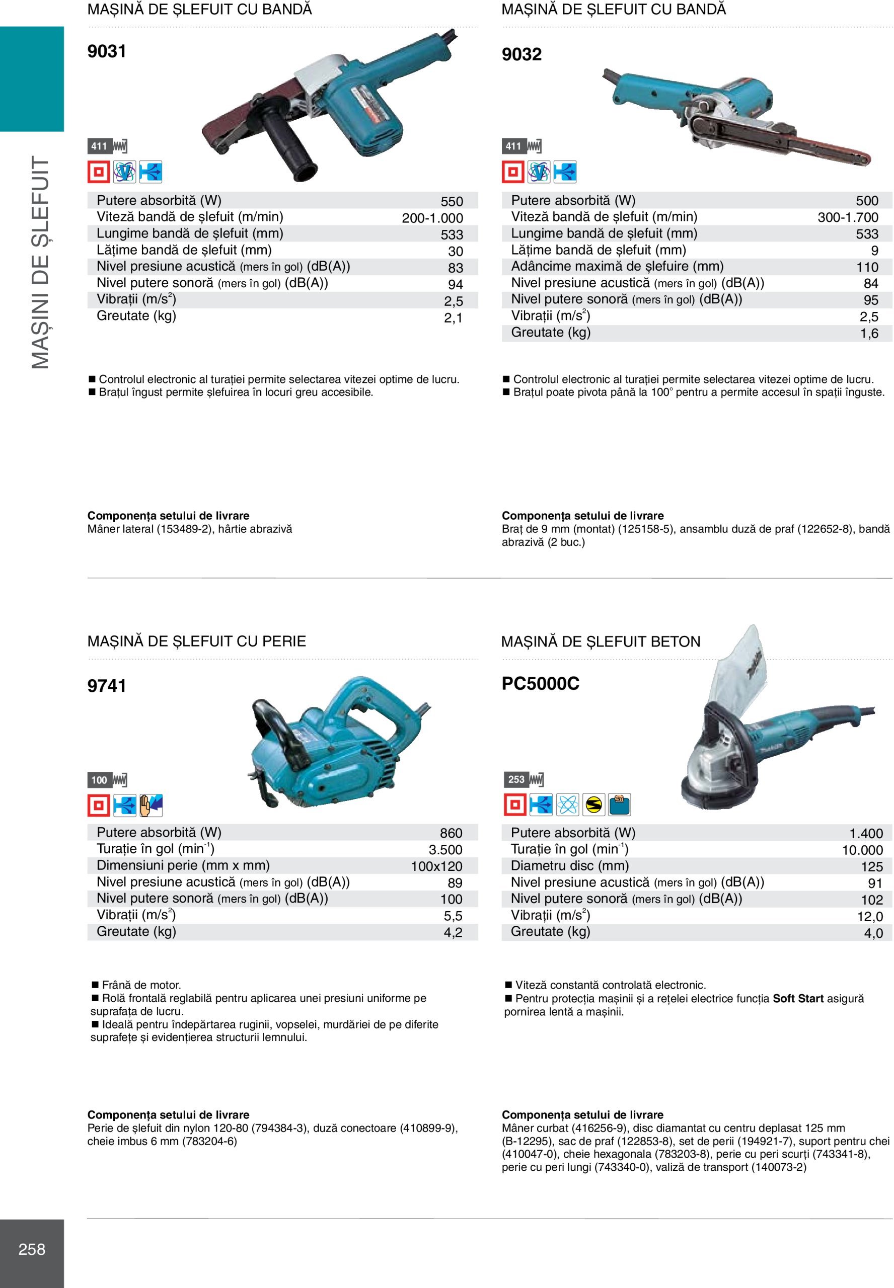 makita - Catalog Makita - Catalog Mașini Profesionale 2025 valabil din 01.01. - 31.12. - page: 258