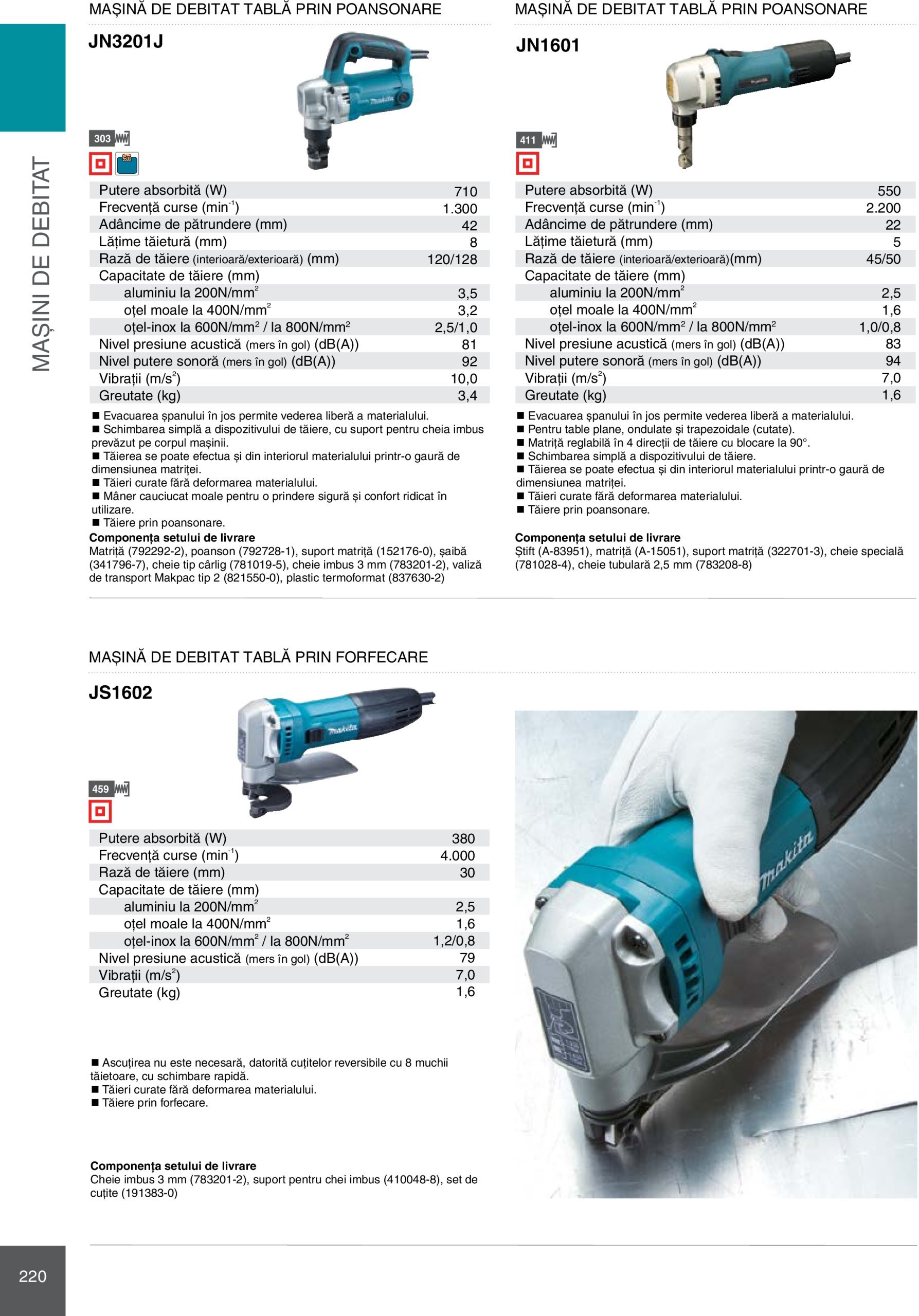 makita - Catalog Makita - Catalog Mașini Profesionale 2025 valabil din 01.01. - 31.12. - page: 220