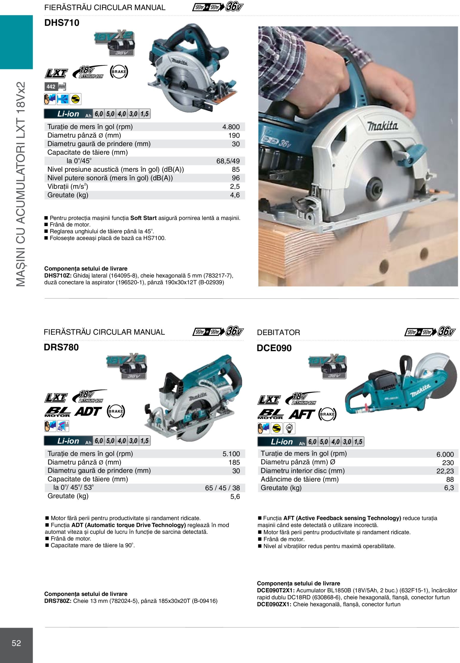 makita - Catalog Makita - Catalog Mașini Profesionale 2025 valabil din 01.01. - 31.12. - page: 52