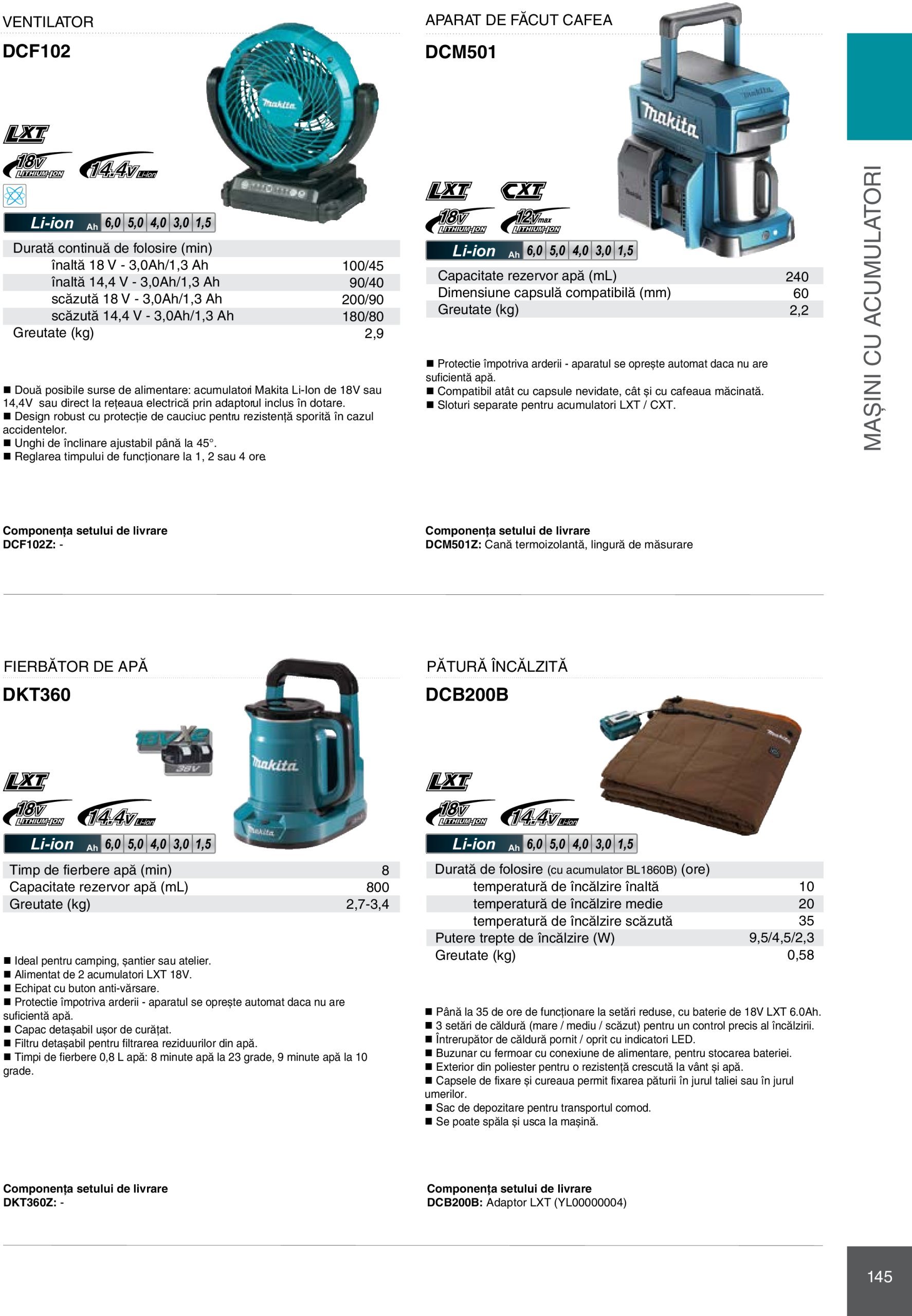 makita - Catalog Makita - Catalog Mașini Profesionale 2025 valabil din 01.01. - 31.12. - page: 145