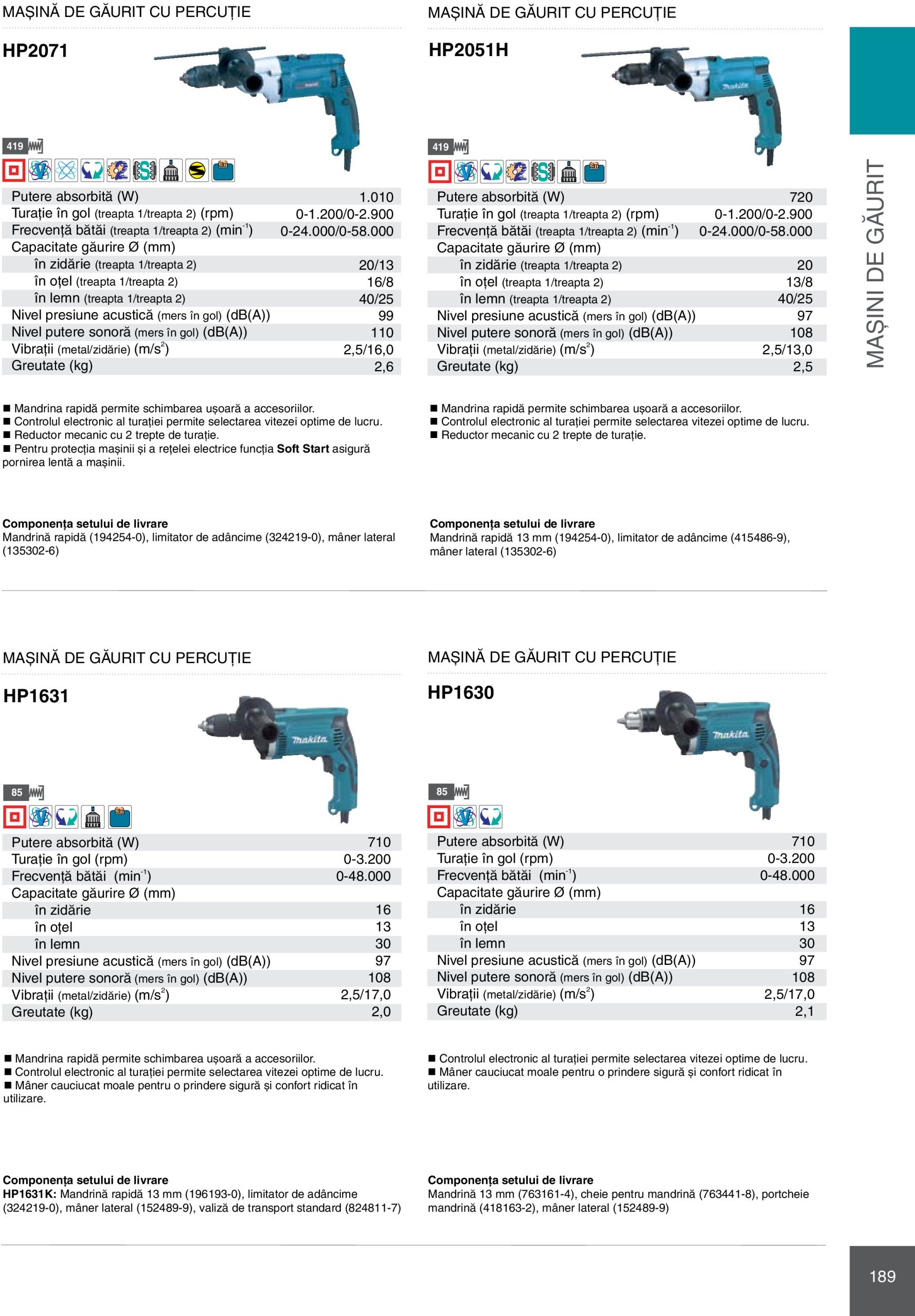 makita - Catalog Makita - Catalog Mașini Profesionale 2025 valabil din 01.01. - 31.12. - page: 189