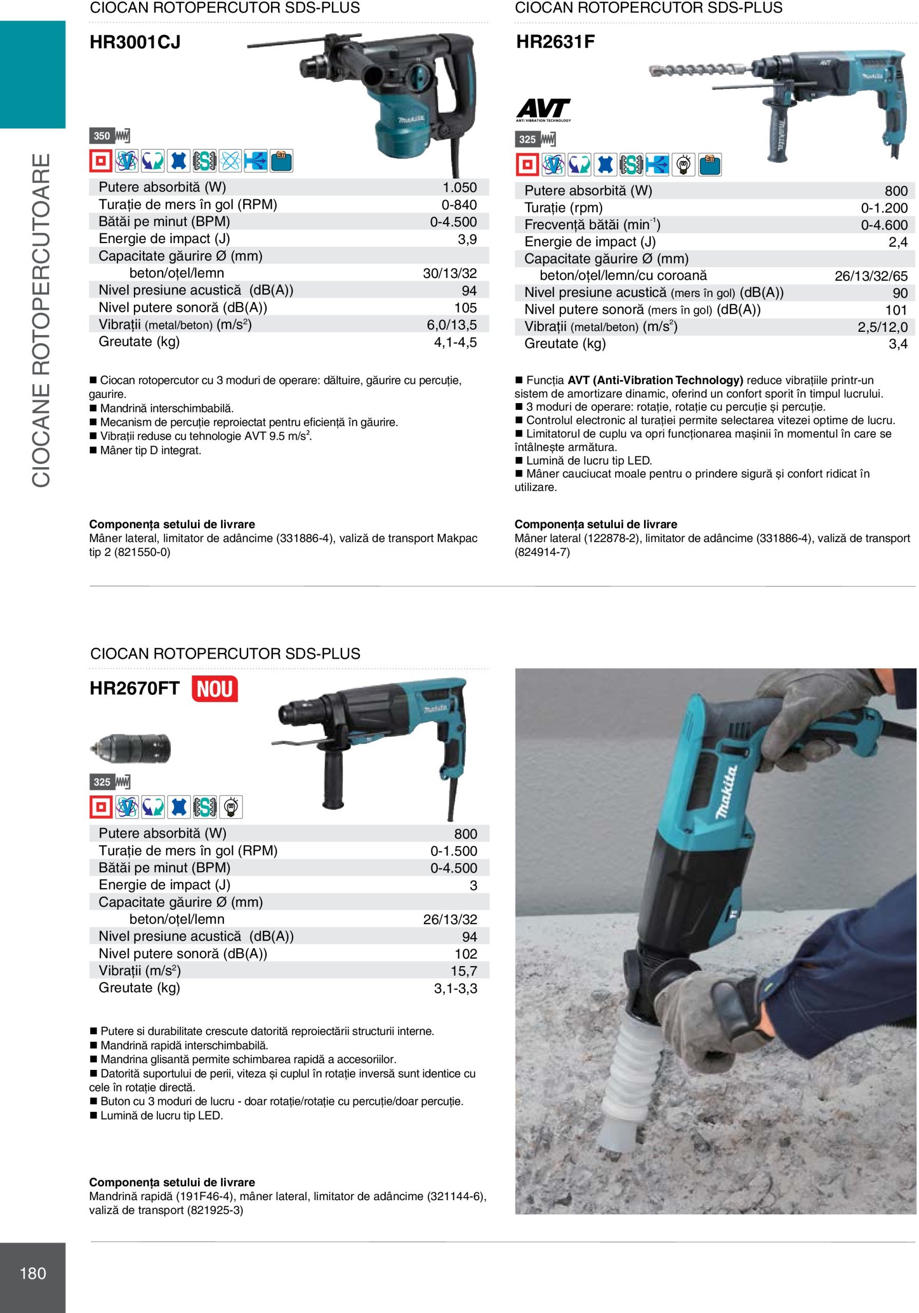 makita - Catalog Makita - Catalog Mașini Profesionale 2025 valabil din 01.01. - 31.12. - page: 180