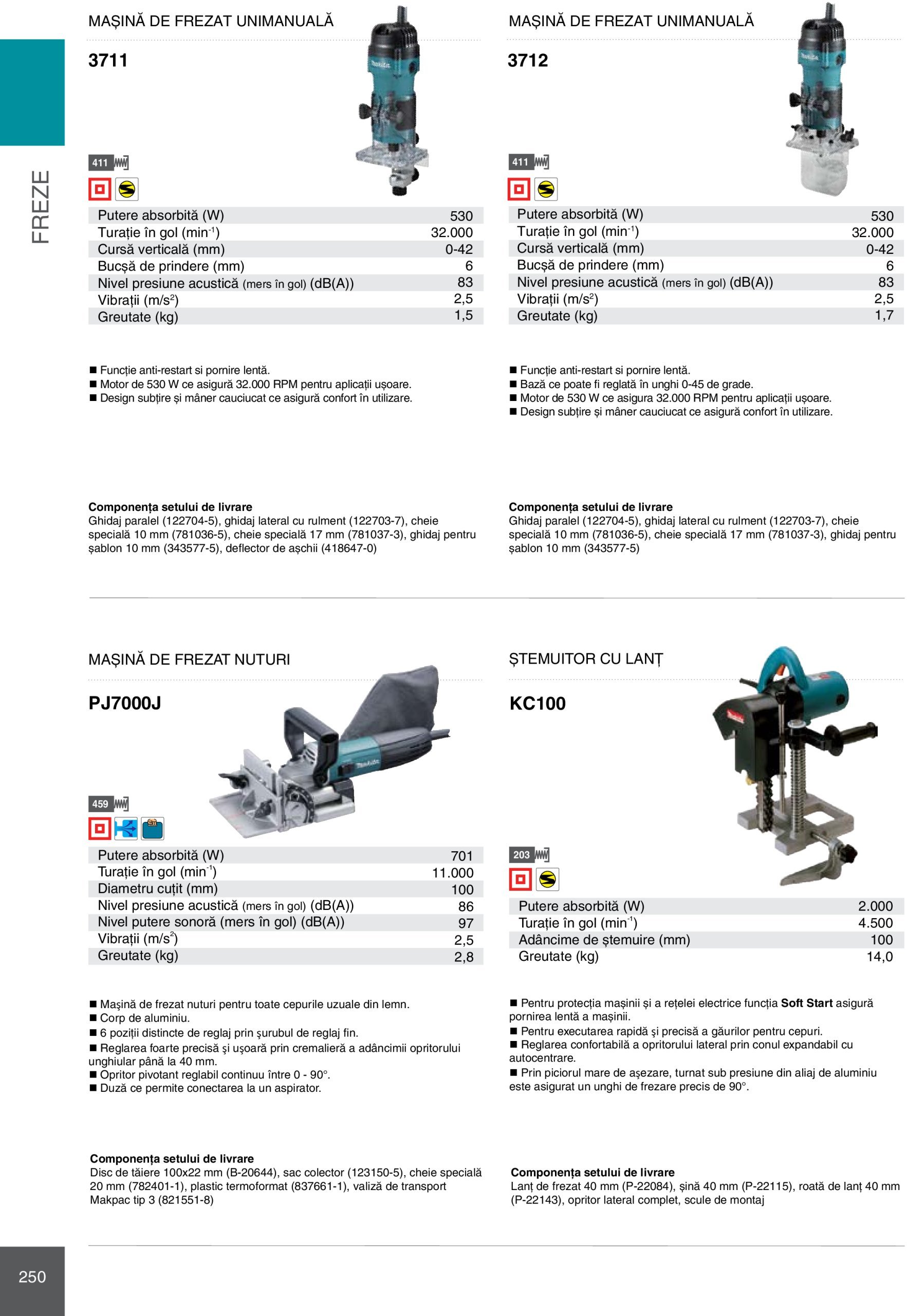 makita - Catalog Makita - Catalog Mașini Profesionale 2025 valabil din 01.01. - 31.12. - page: 250