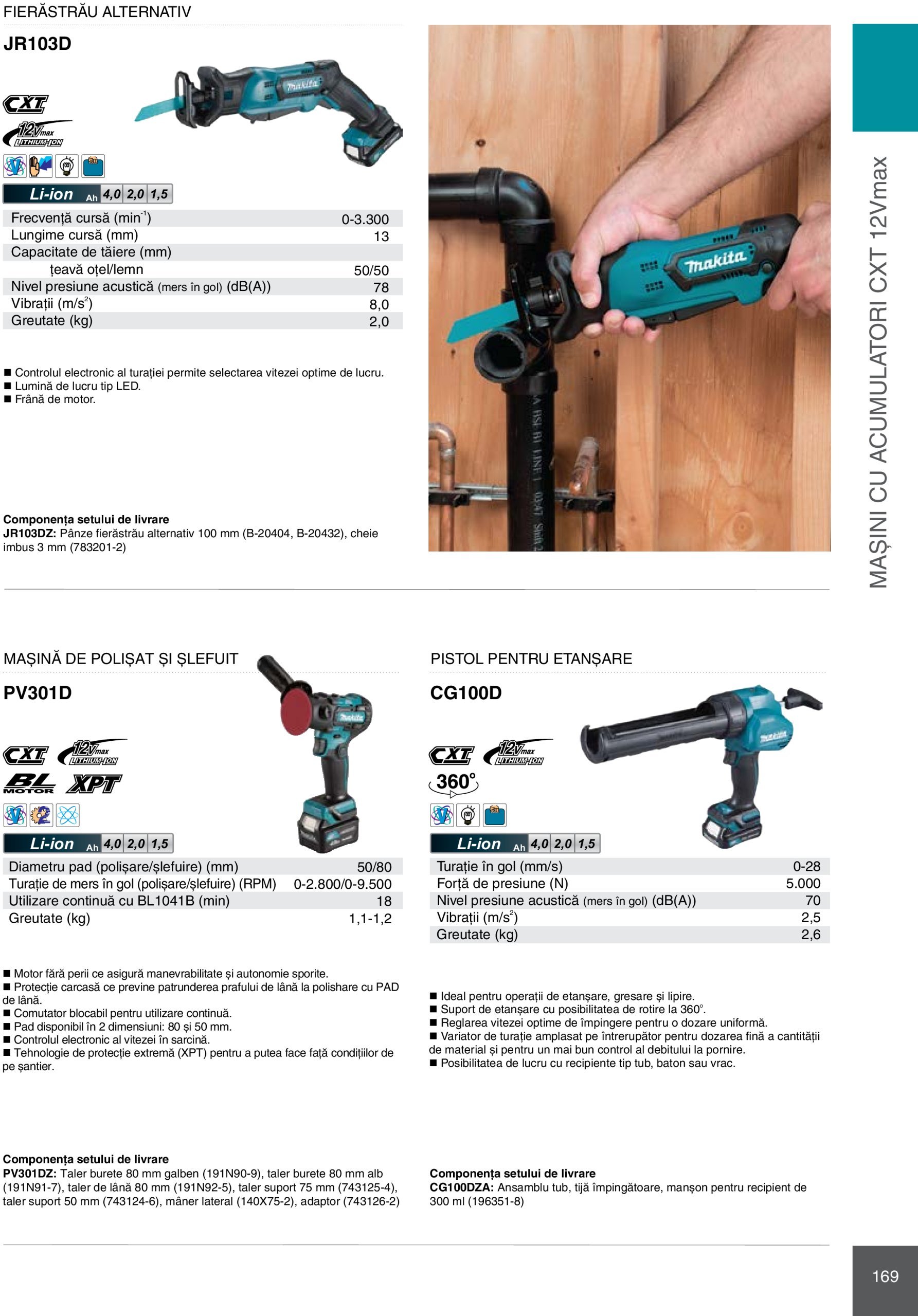 makita - Catalog Makita - Catalog Mașini Profesionale 2025 valabil din 01.01. - 31.12. - page: 169