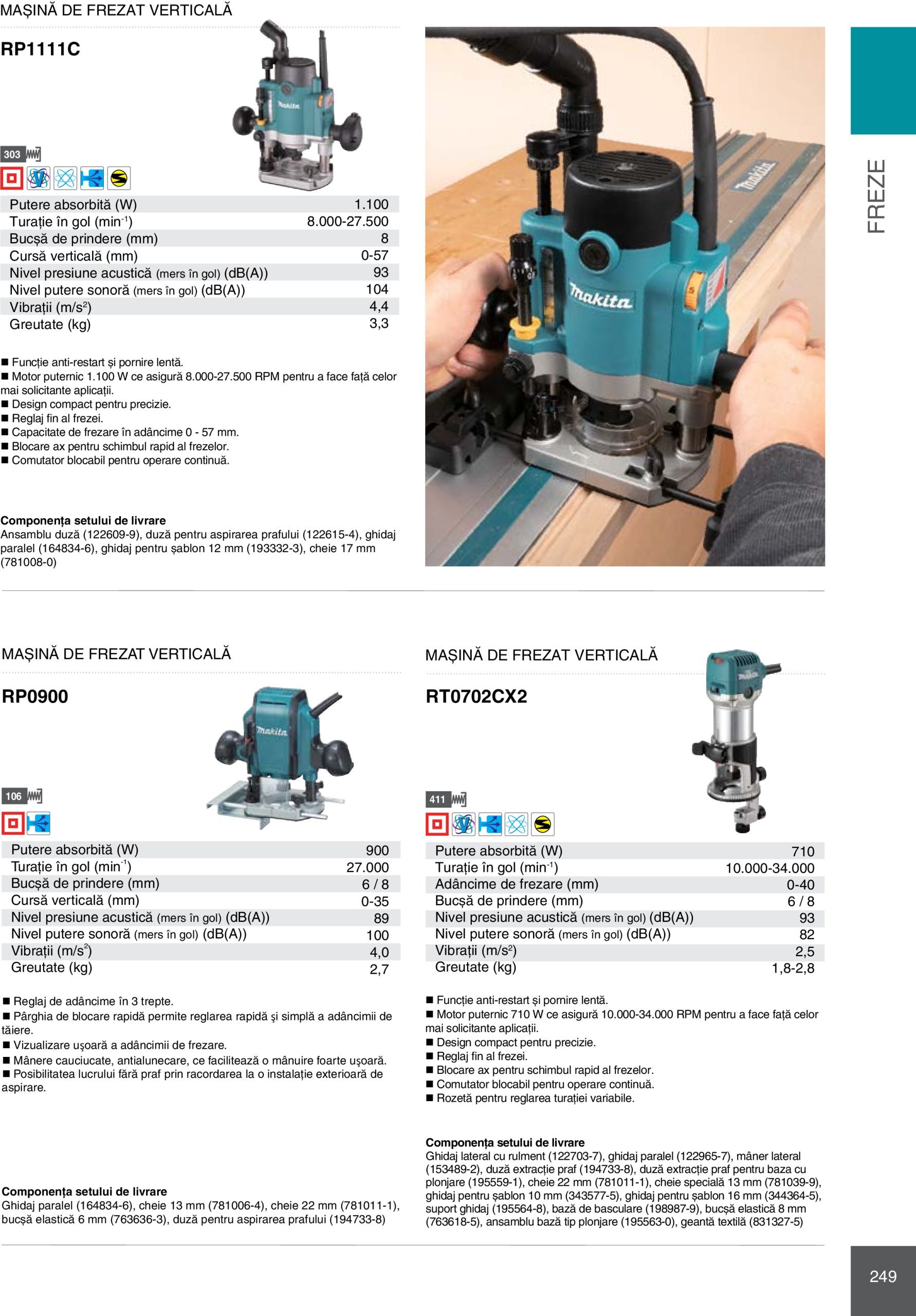 makita - Catalog Makita - Catalog Mașini Profesionale 2025 valabil din 01.01. - 31.12. - page: 249