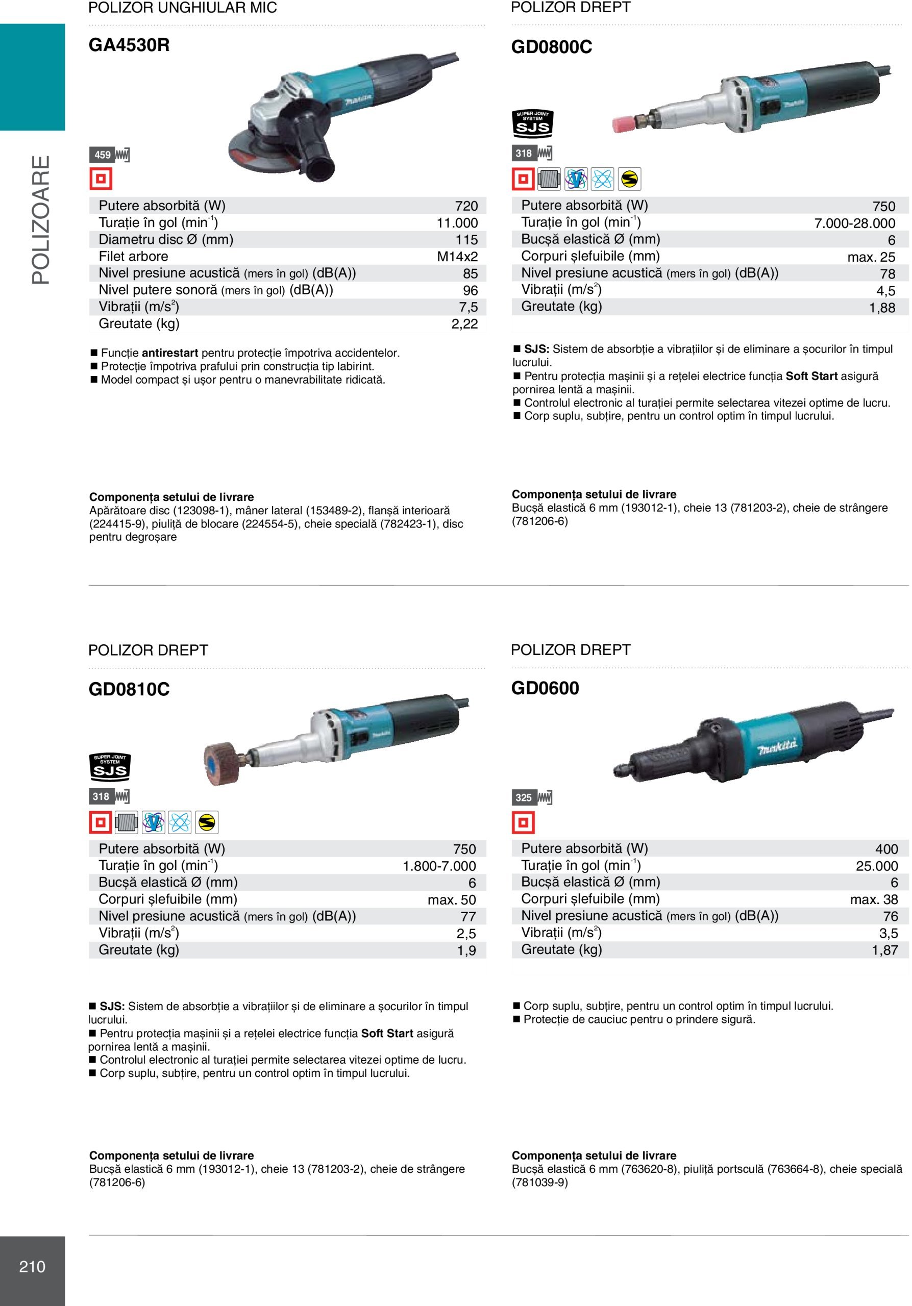 makita - Catalog Makita - Catalog Mașini Profesionale 2025 valabil din 01.01. - 31.12. - page: 210