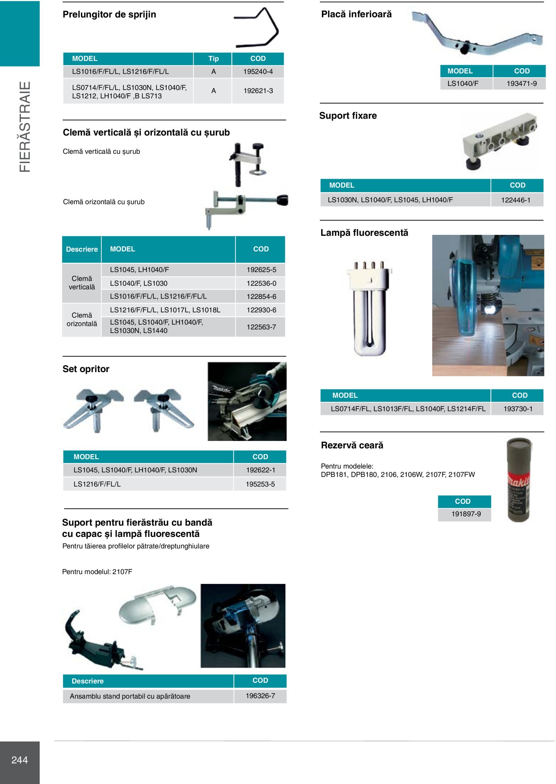 makita - Catalog Makita - Catalog Mașini Profesionale 2025 valabil din 01.01. - 31.12. - page: 244