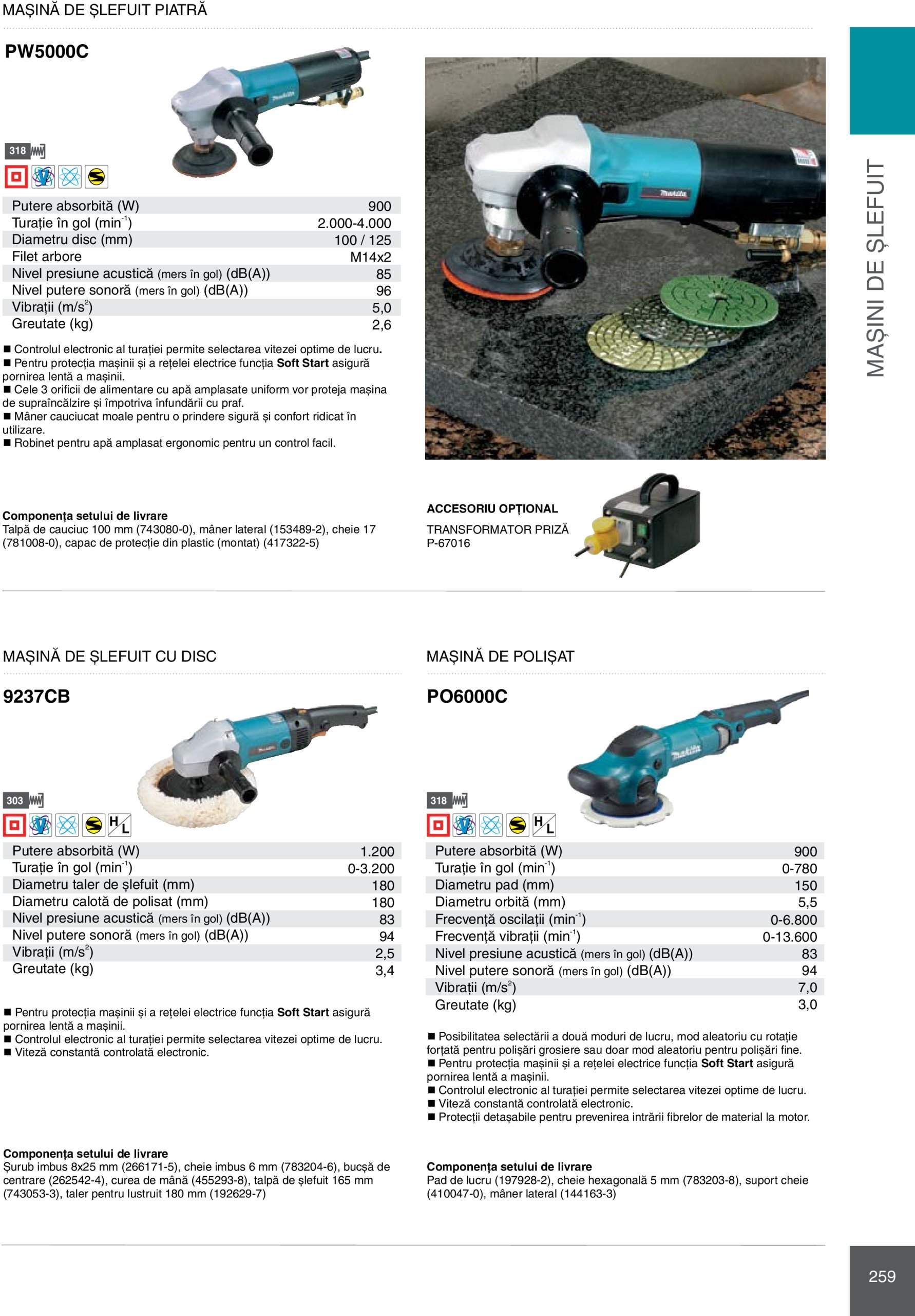 makita - Catalog Makita - Catalog Mașini Profesionale 2025 valabil din 01.01. - 31.12. - page: 259