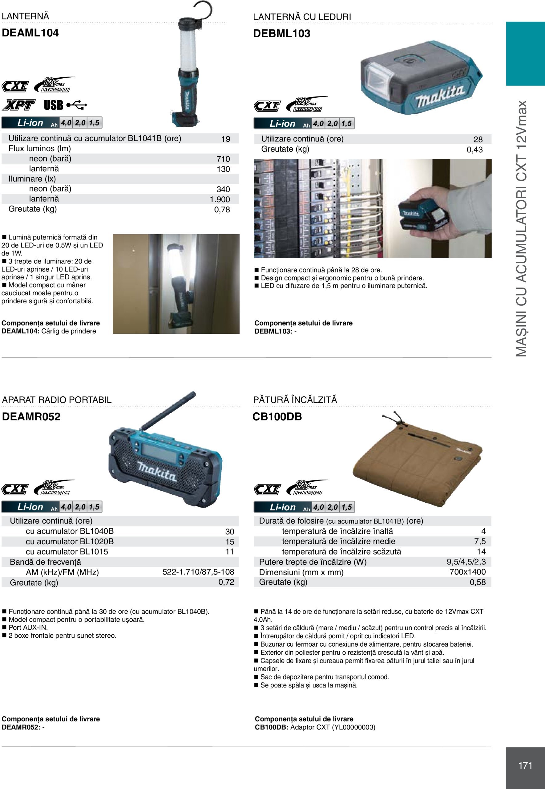 makita - Catalog Makita - Catalog Mașini Profesionale 2025 valabil din 01.01. - 31.12. - page: 171