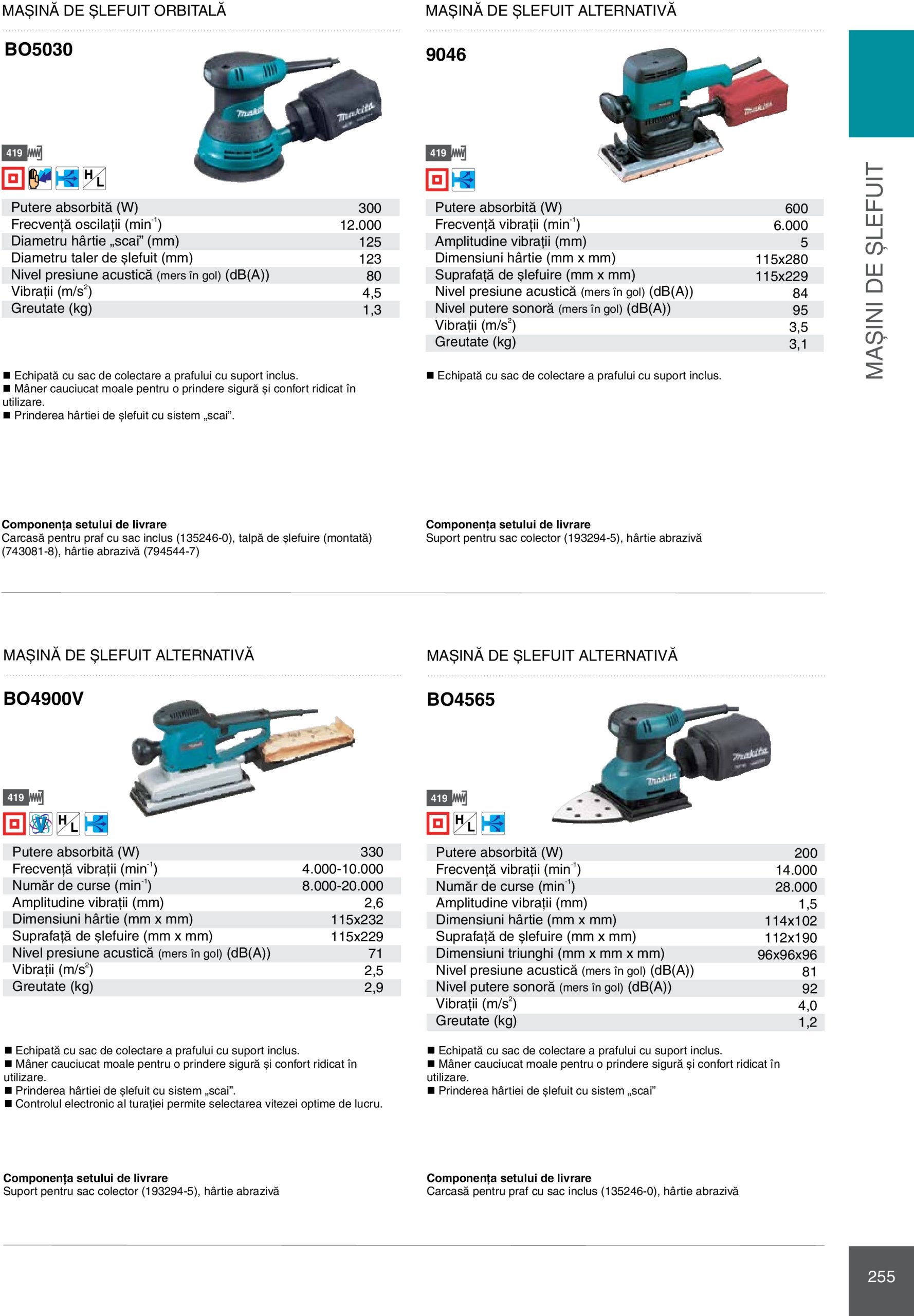 makita - Catalog Makita - Catalog Mașini Profesionale 2025 valabil din 01.01. - 31.12. - page: 255