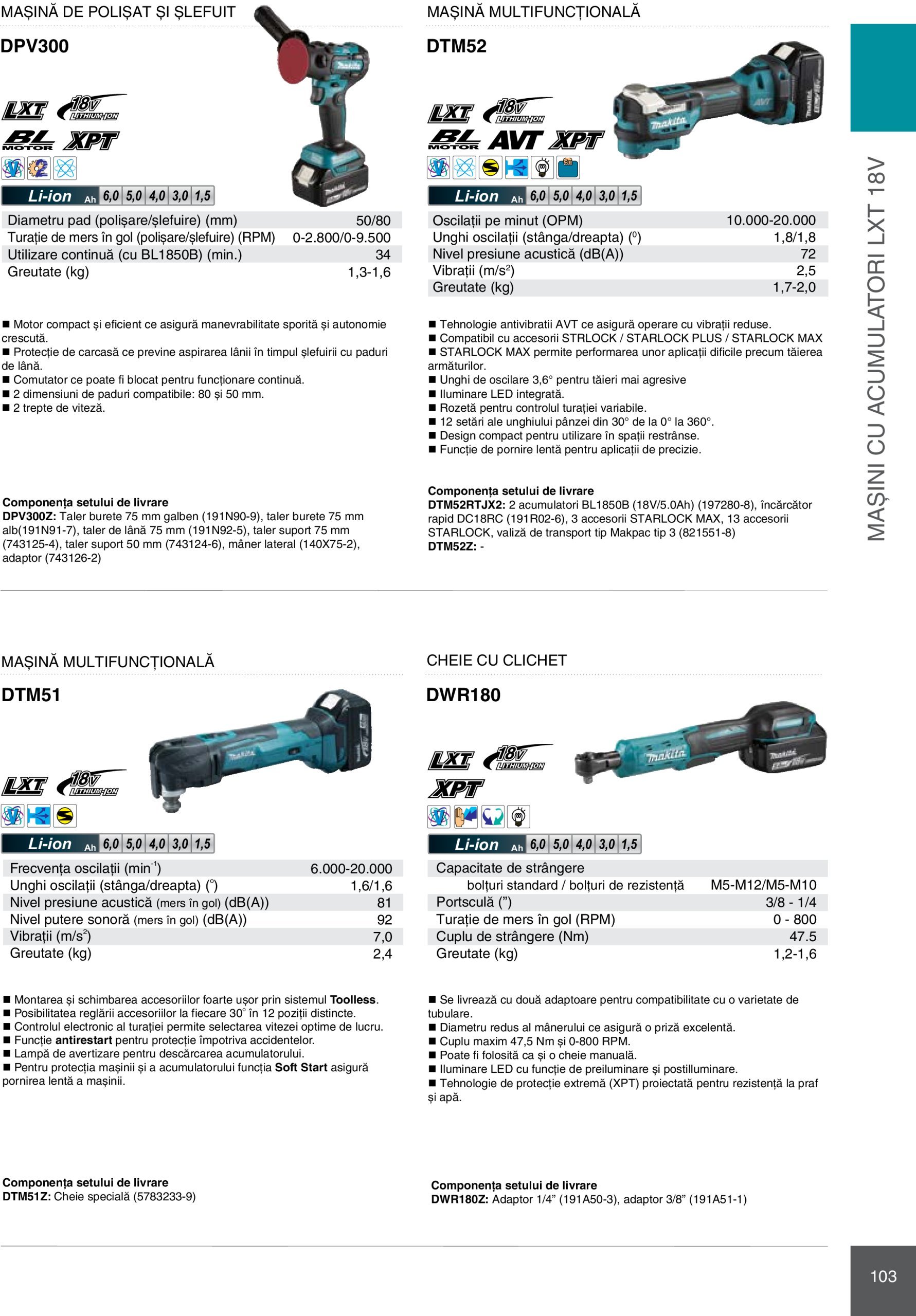 makita - Catalog Makita - Catalog Mașini Profesionale 2025 valabil din 01.01. - 31.12. - page: 103