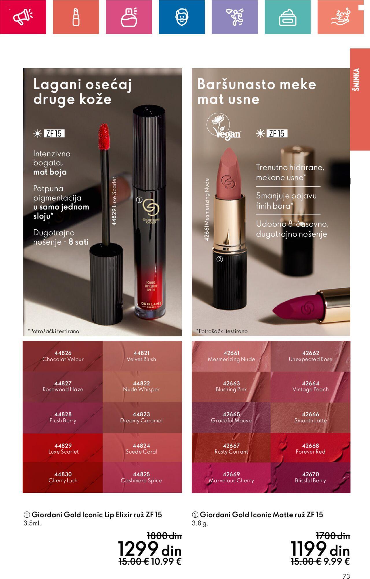 oriflame - Oriflame katalog - najnovije akcije 12.09.2024 - 02.10.2024 - page: 73