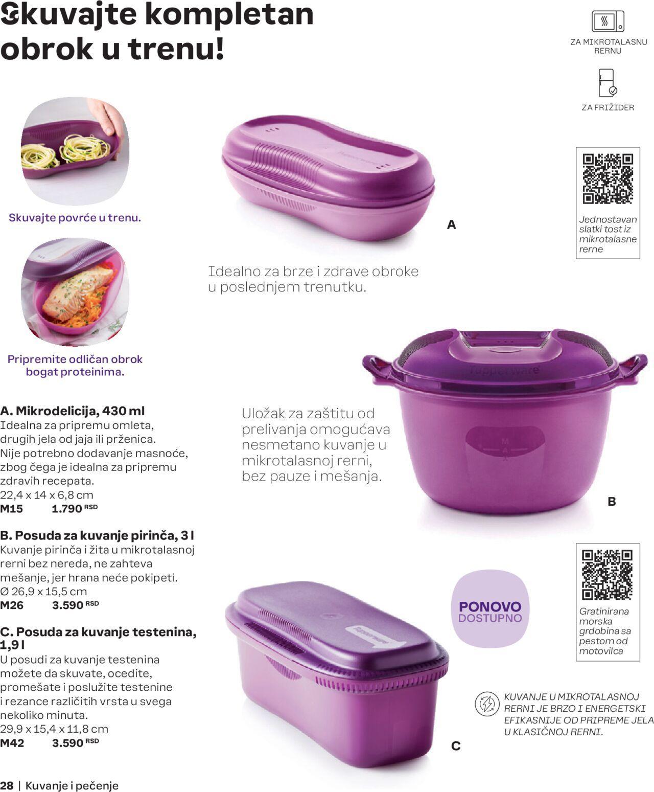 tupperware - Tupperware katalog - najnovije akcije od ponedeljka 02.09.2024 - page: 28