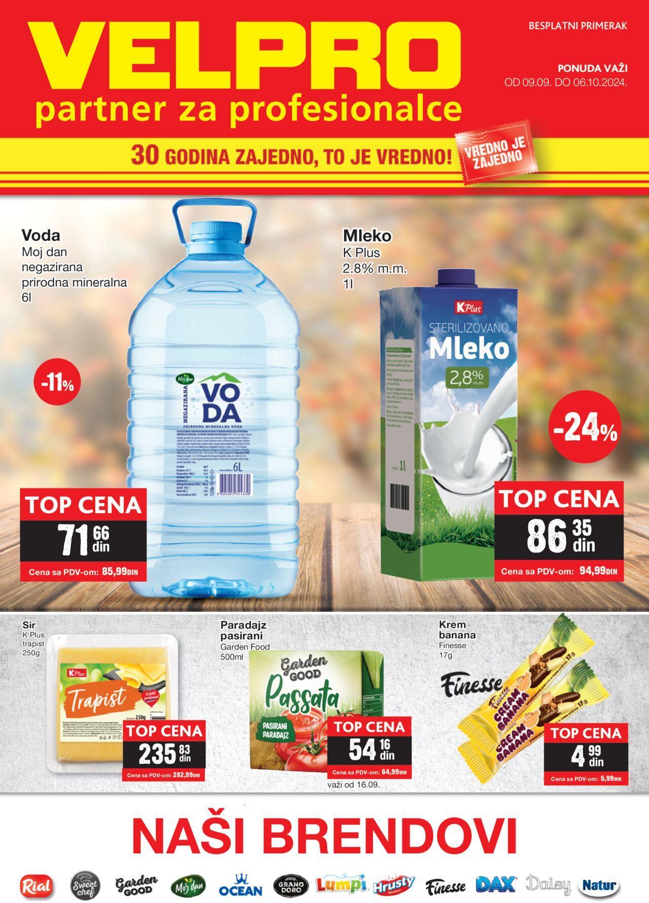 velpro - Velpro katalog - najnovije akcije 09.09.2024 - 06.10.2024 - page: 1