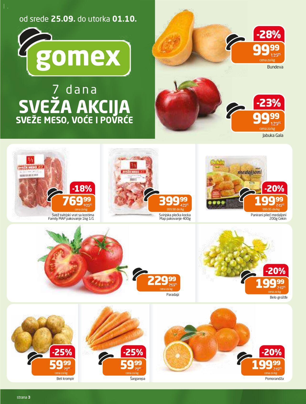 gomex - Gomex katalog - najnovije akcije 25.09.2024 - 08.10.2024 - page: 3