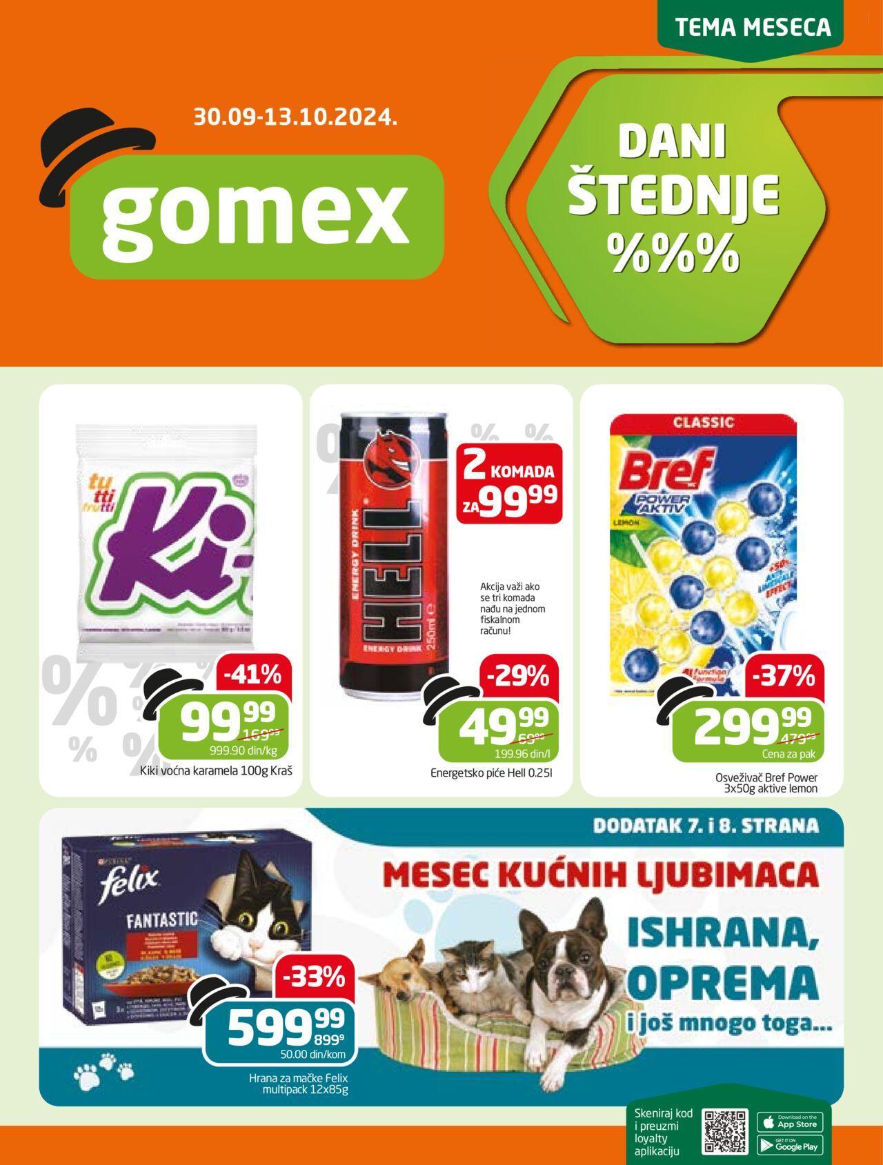 gomex - Gomex katalog - najnovije akcije 30.09.2024 - 13.10.2024