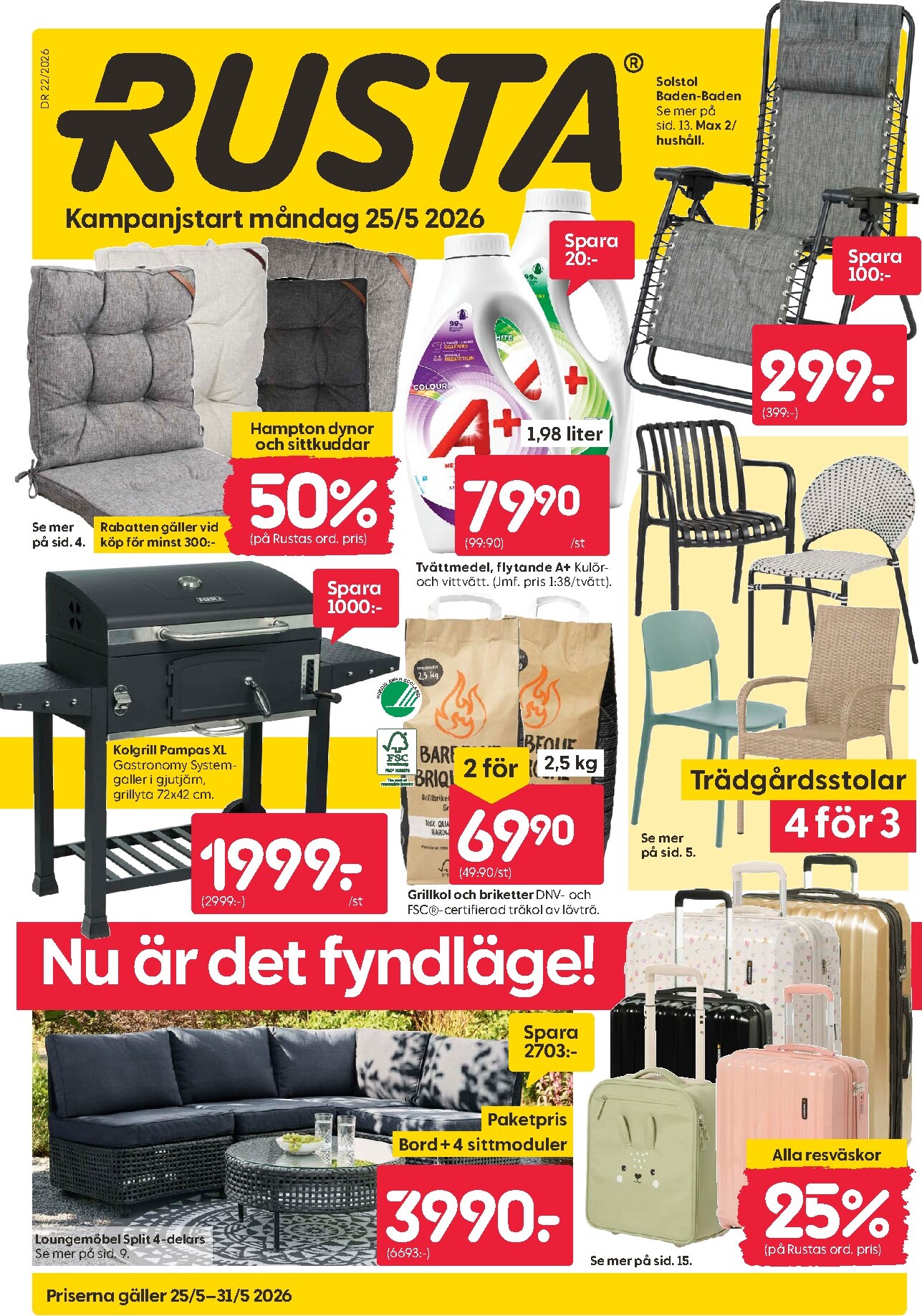 rusta - Aktuellt Rusta reklamblad från måndag, 25/05/2026 till söndag, 31/05/2026 - page: 1