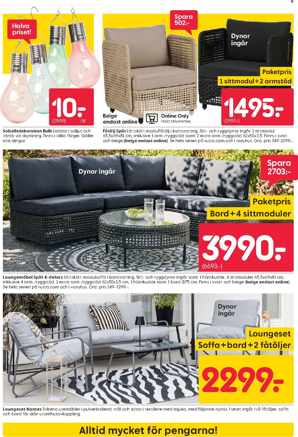 rusta - Aktuellt Rusta reklamblad från måndag, 25/05/2026 till söndag, 31/05/2026 - page: 9