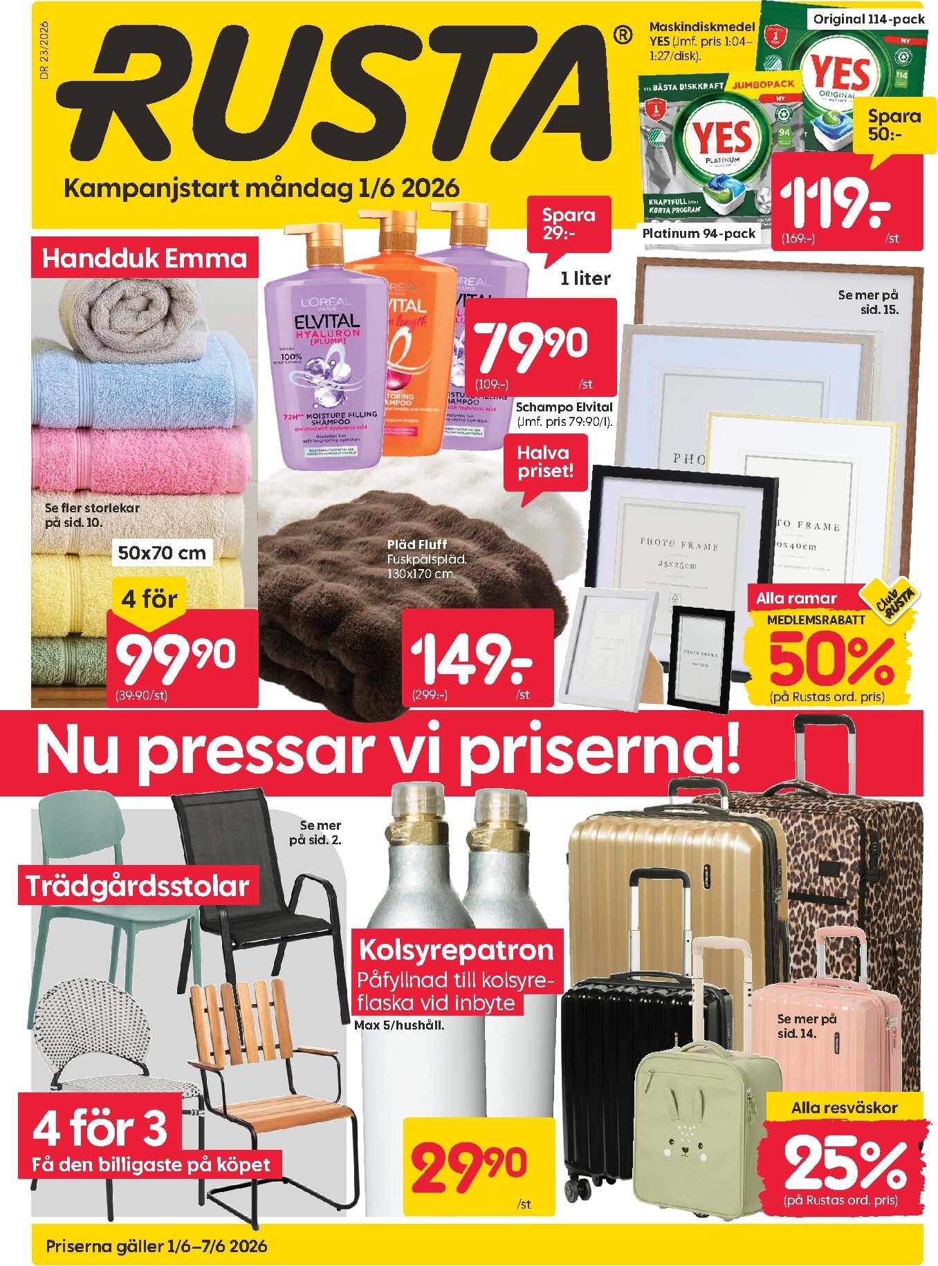 rusta - Aktuellt Rusta reklamblad från måndag, 01/06/2026 till söndag, 07/06/2026