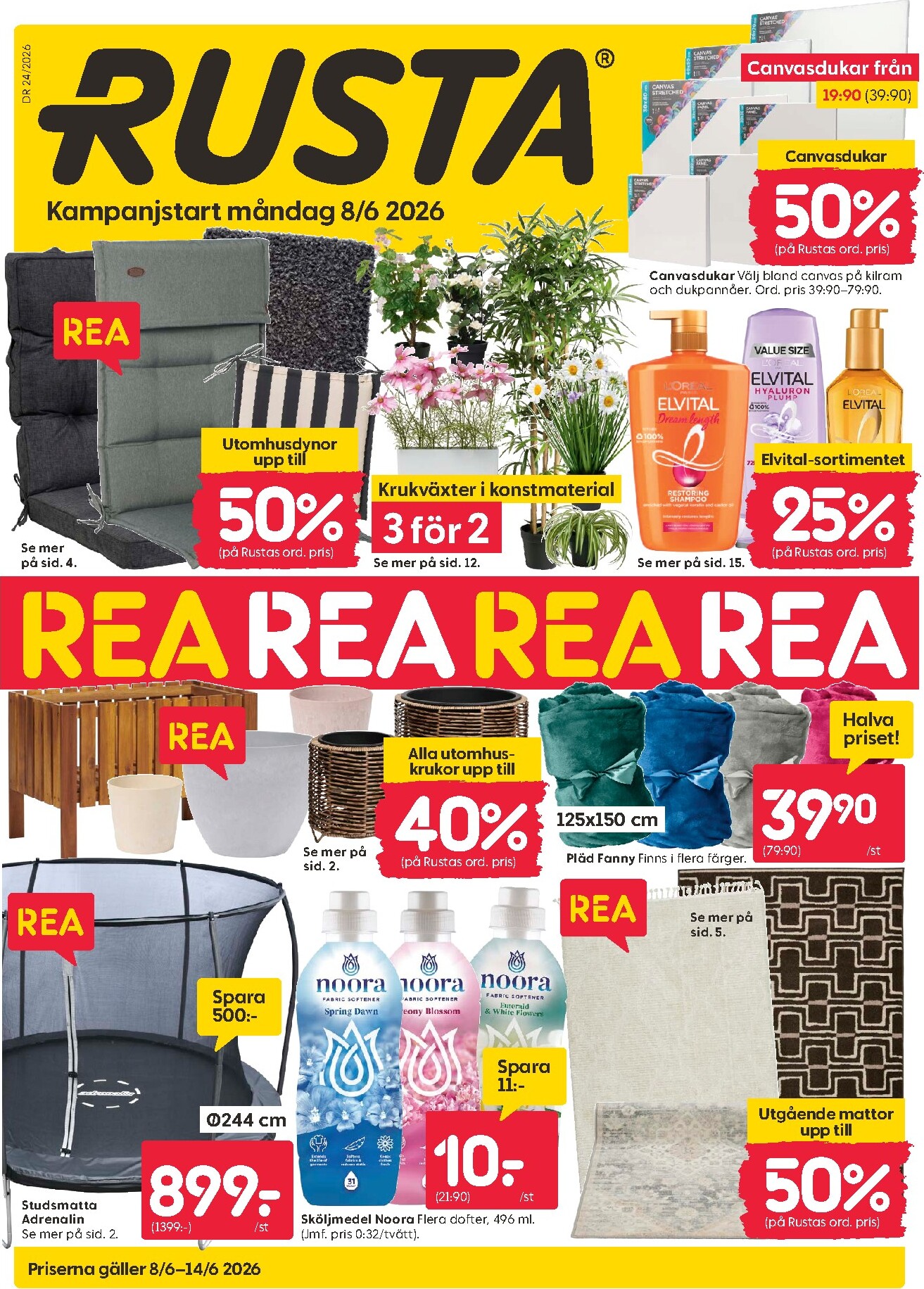 rusta - Aktuellt Rusta reklamblad från måndag, 08/06/2026 till söndag, 14/06/2026 - page: 1