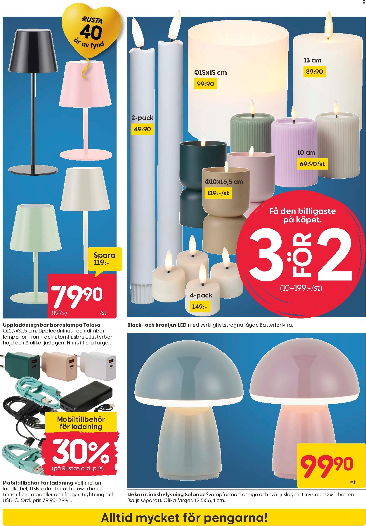 rusta - Aktuellt Rusta reklamblad från måndag, 17/08/2026 till söndag, 23/08/2026 - page: 9