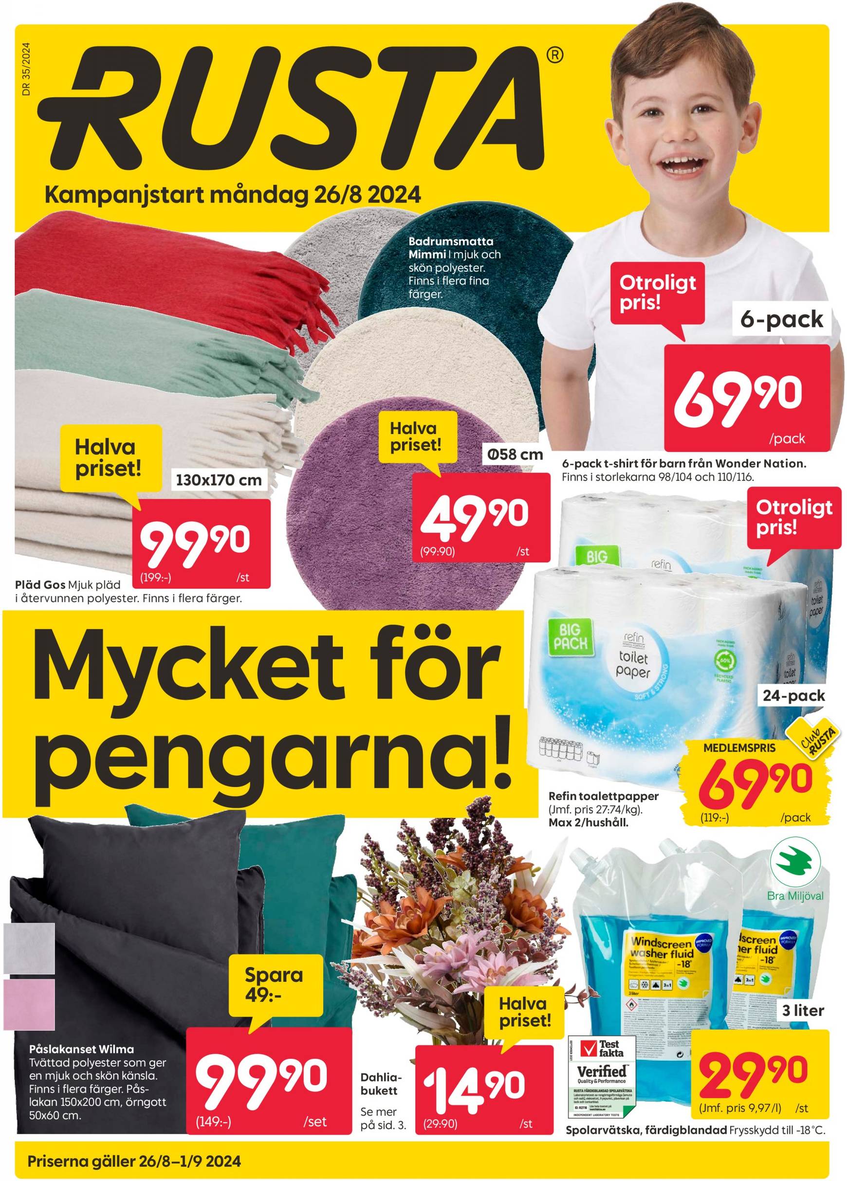 rusta - Rusta-reklambladet giltigt från 26.08. - 01.09. - page: 1