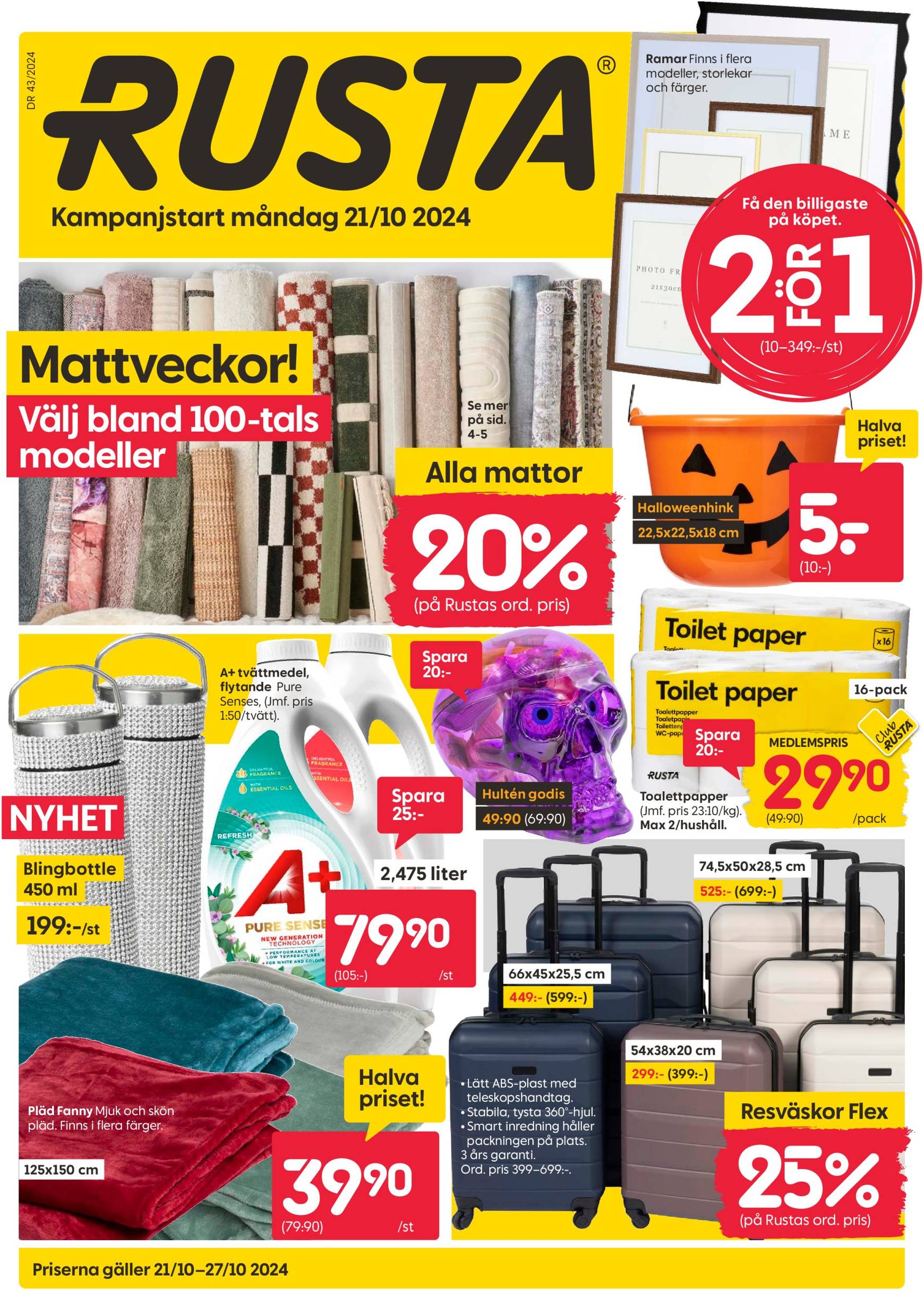 rusta - Rusta-reklambladet är giltigt från 21.10. - 27.10.