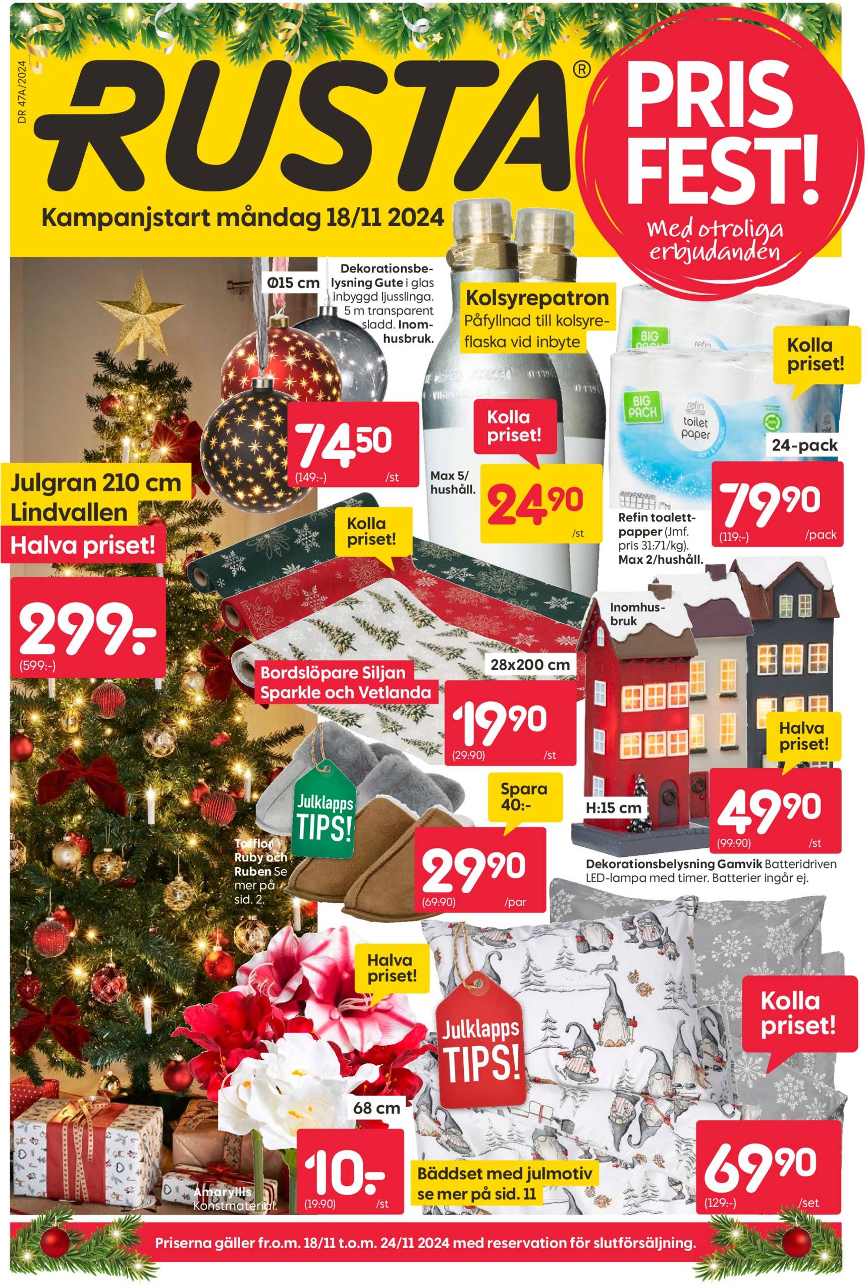 rusta - Rusta - Juldekorationer-reklambladet är giltigt från 18.11. - 24.11.