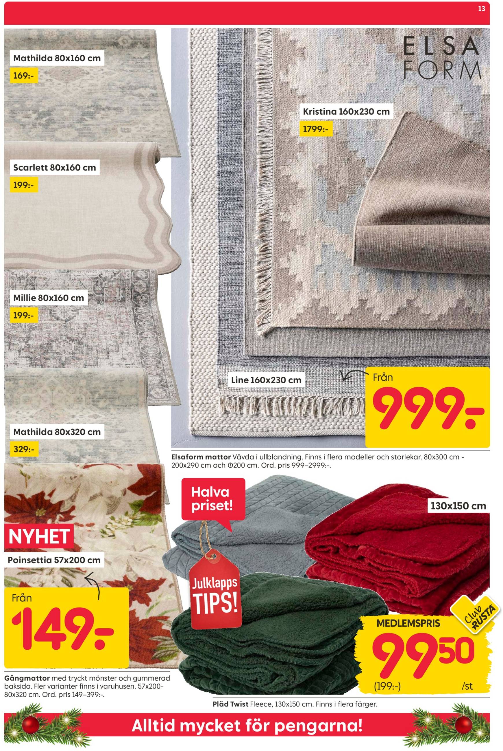 rusta - Rusta - Juldekorationer-reklambladet är giltigt från 18.11. - 24.11. - page: 13