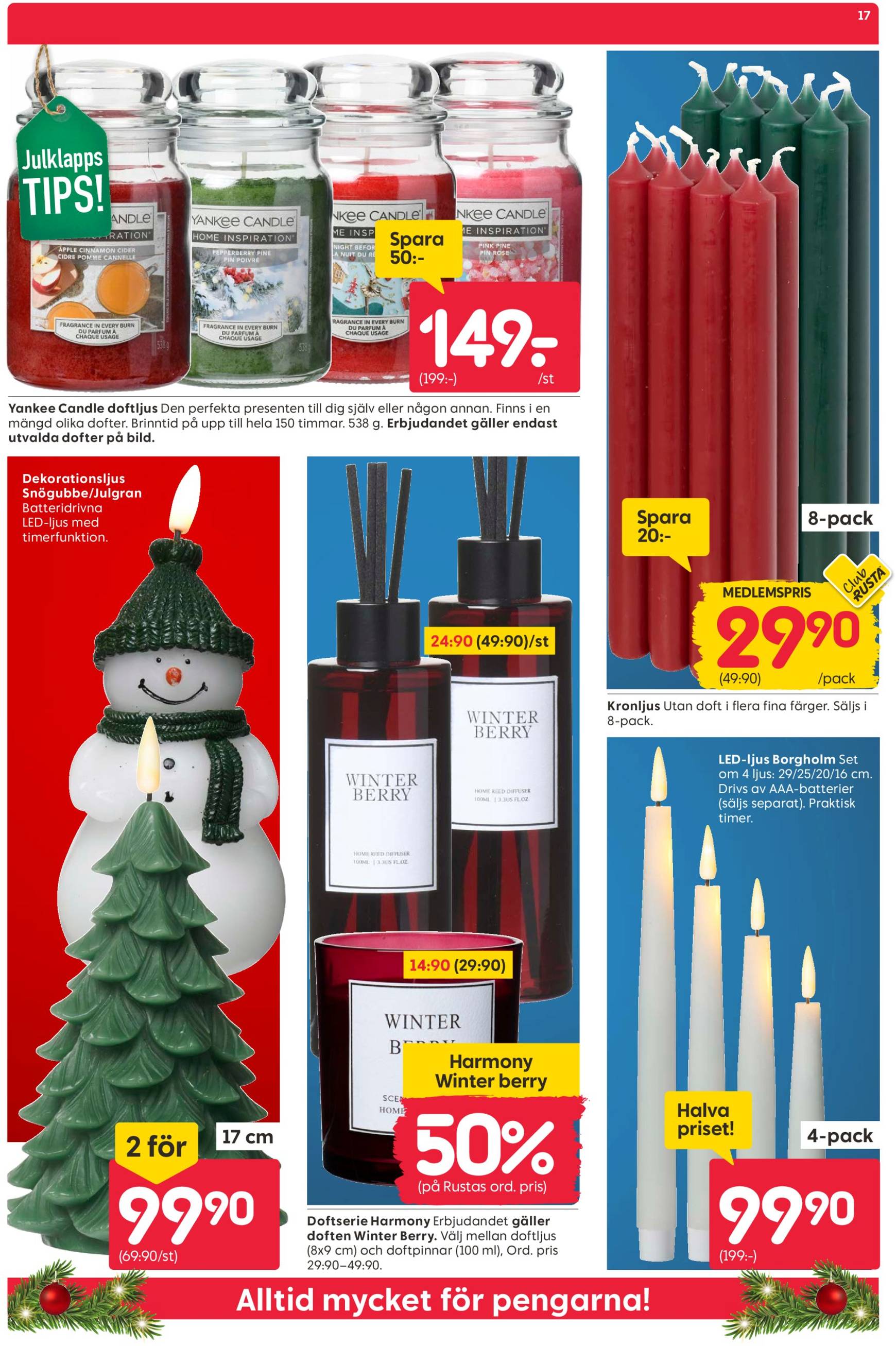 rusta - Rusta - Juldekorationer-reklambladet är giltigt från 18.11. - 24.11. - page: 17