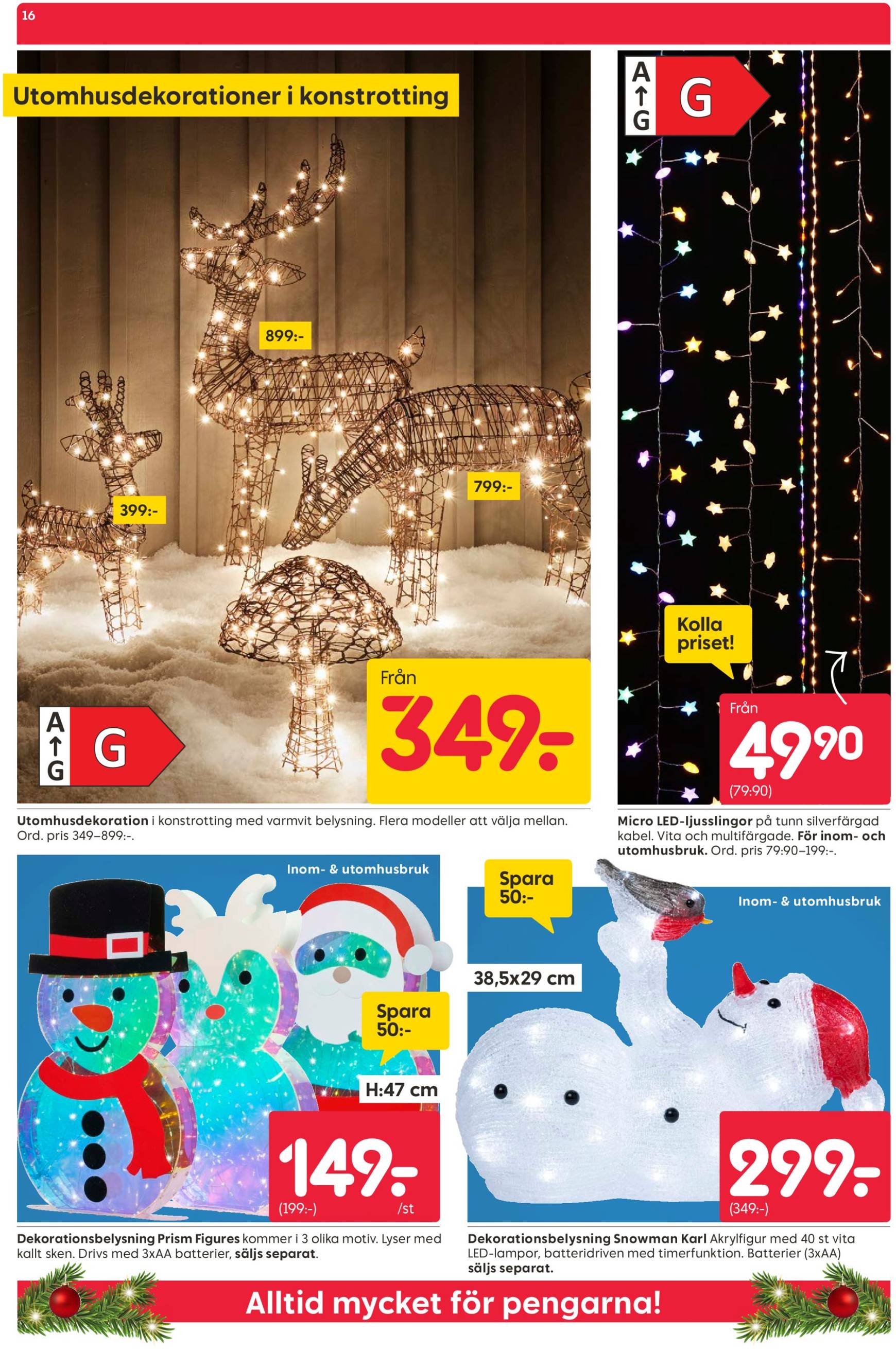 rusta - Rusta - Juldekorationer-reklambladet är giltigt från 18.11. - 24.11. - page: 16