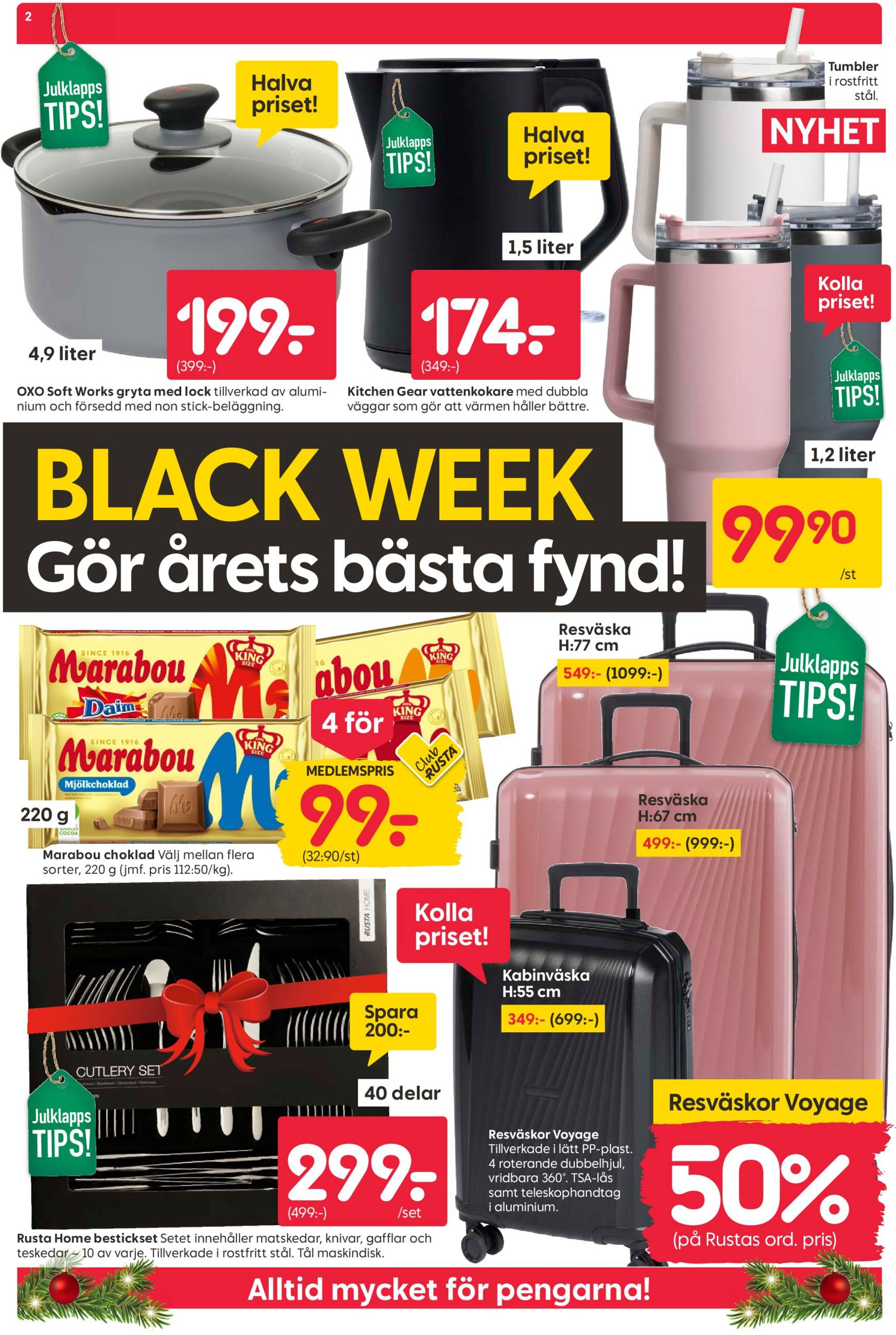 rusta - Rusta - Black Week-reklambladet är giltigt från 25/11 - 01/12 - page: 2