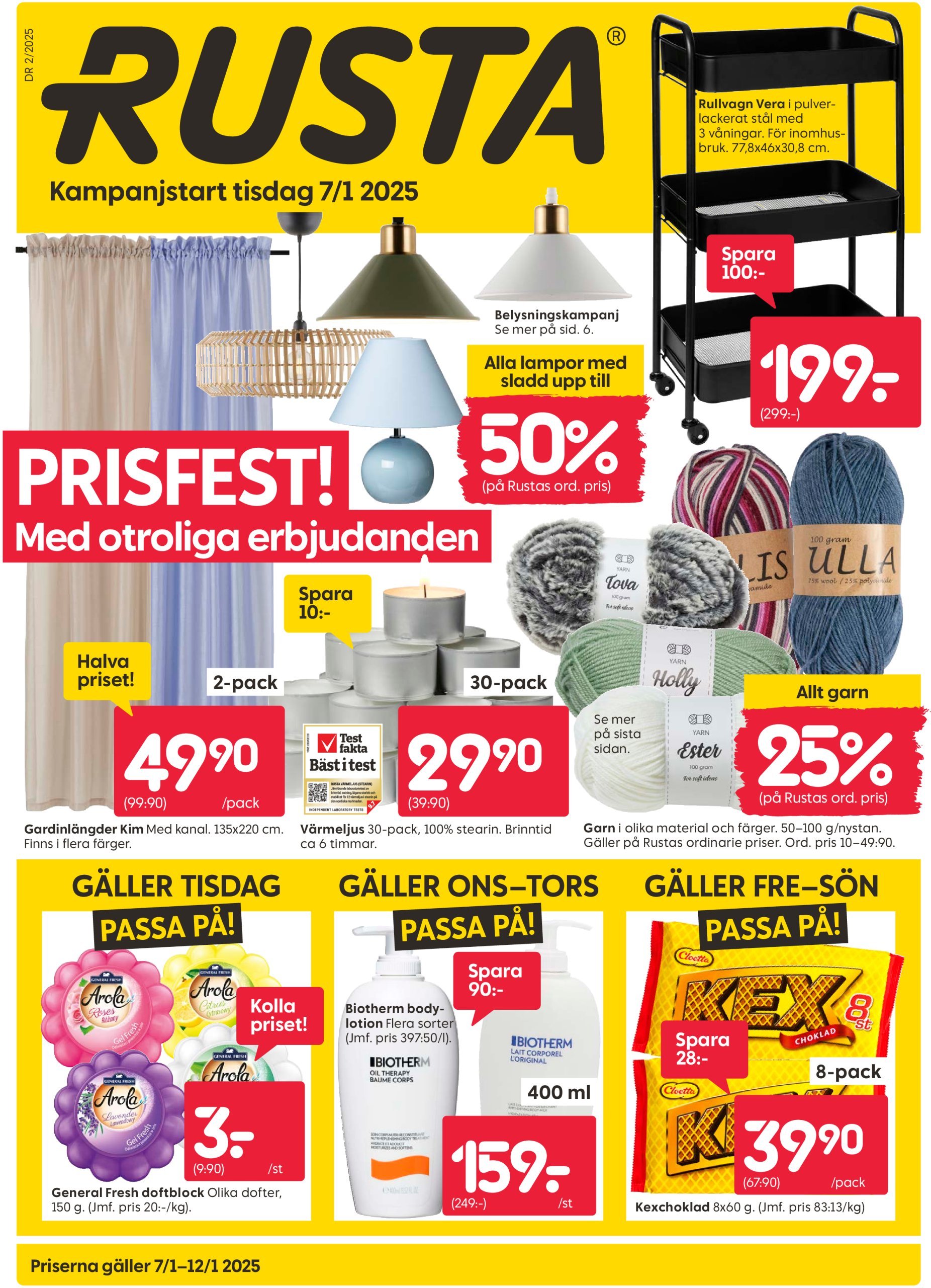 rusta - Rusta-reklambladet giltigt från 07/01 - 12/01