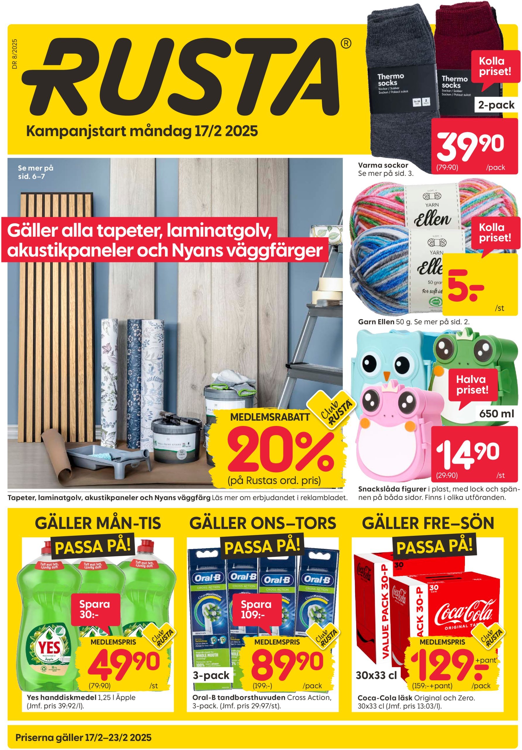 rusta - Rusta-reklambladet giltigt från 17/02 - 23/02 - page: 1