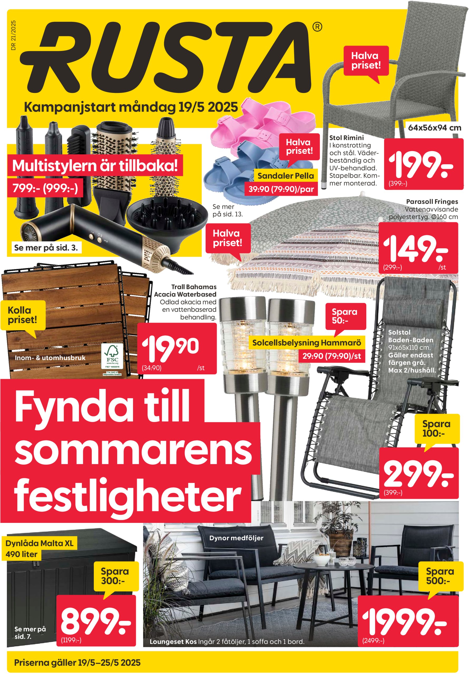 rusta - Rusta-reklambladet giltigt från 19/05 - 25/05 - page: 1