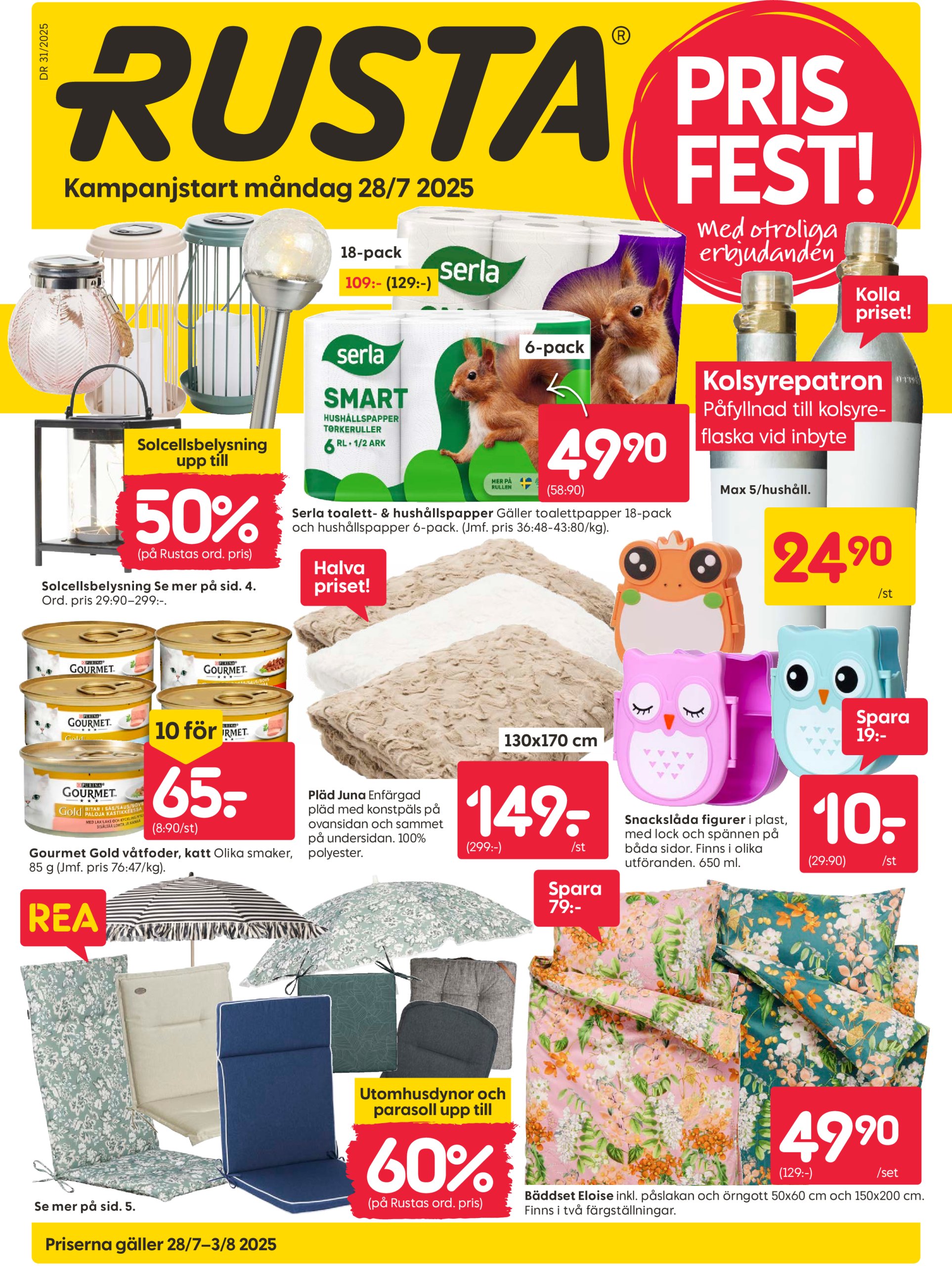 rusta - Rusta-reklambladet giltigt från 28/07 - 03/08 - page: 1