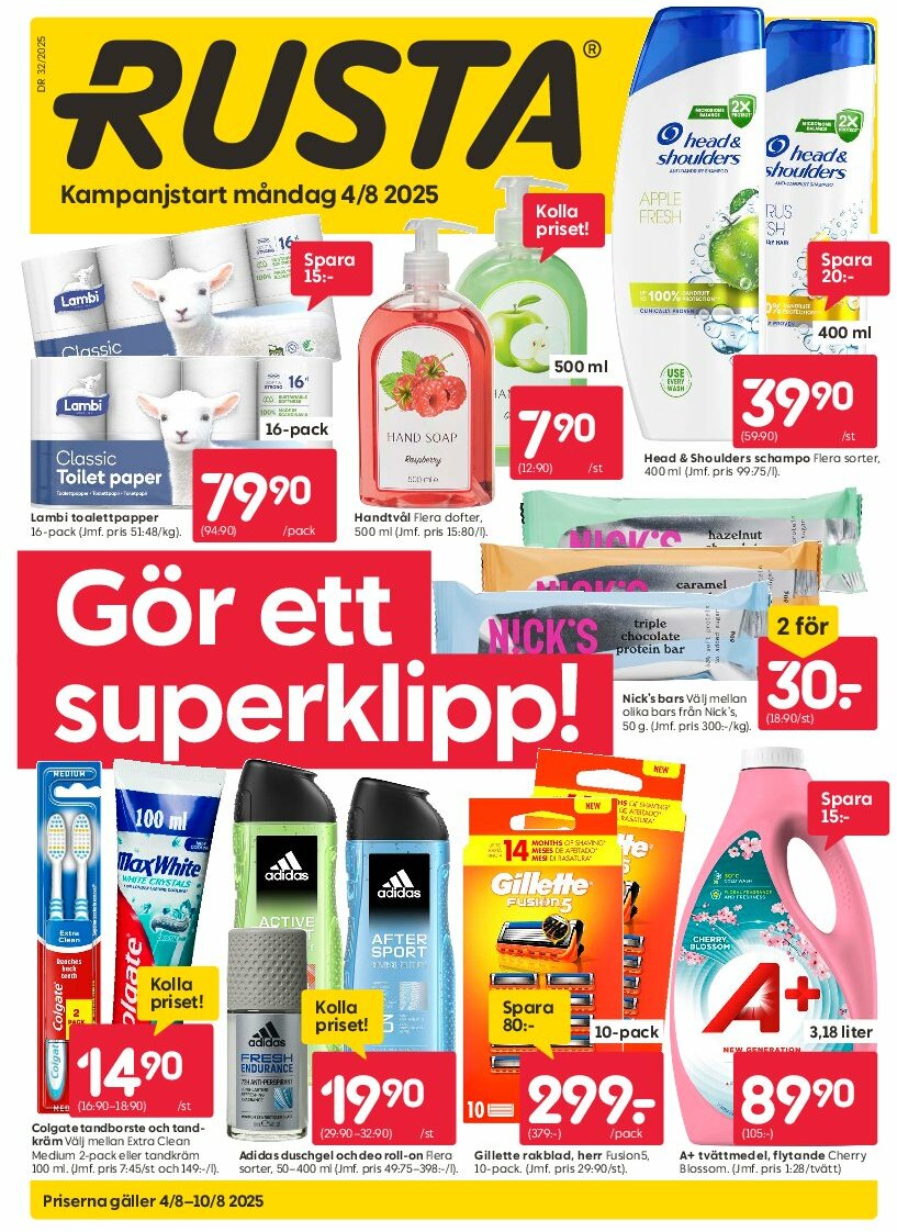 rusta - Rusta-reklambladet giltigt från 04/08 - 10/08