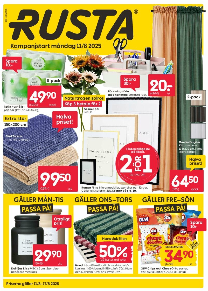 rusta - Rusta-reklambladet giltigt från 11/08 - 17/08