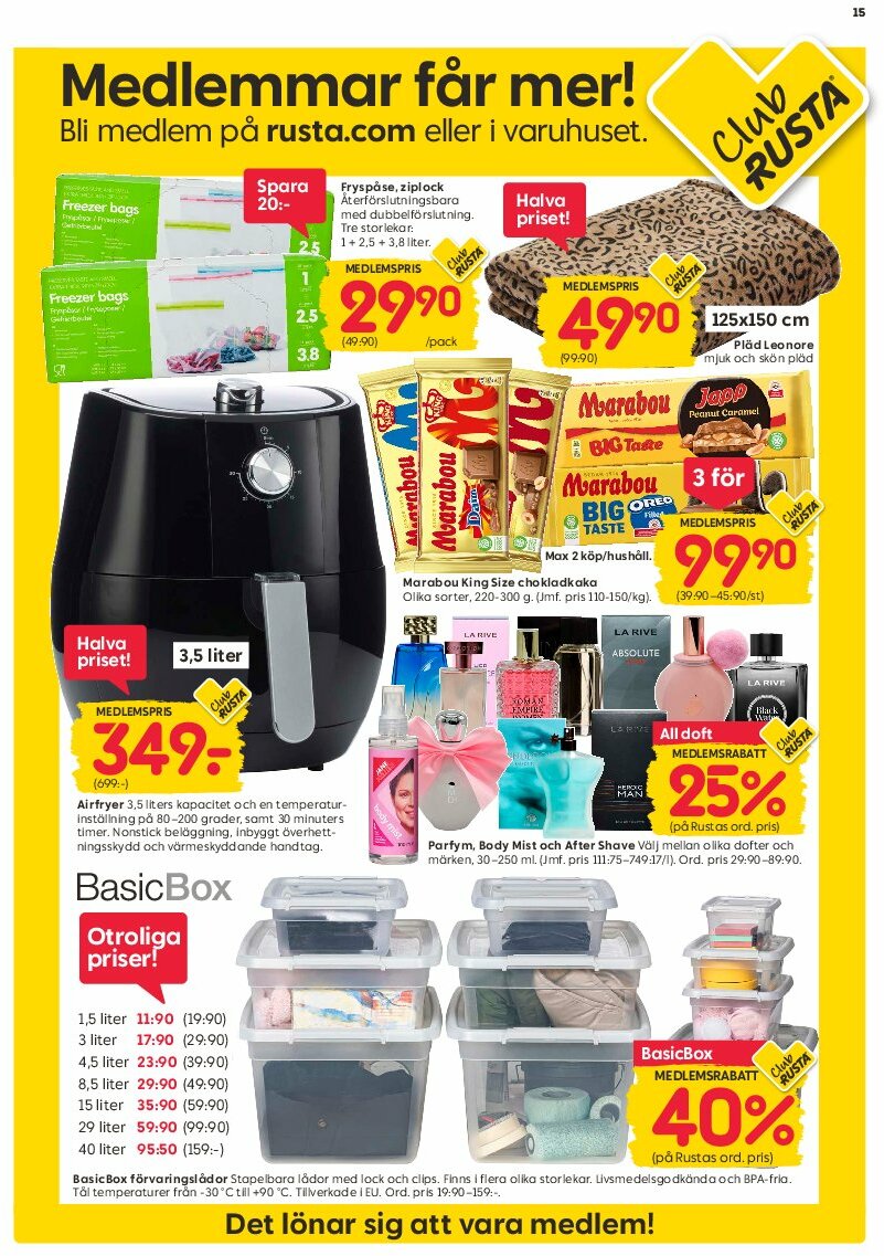 rusta - Rusta-reklambladet giltigt från 11/08 - 17/08 - page: 15
