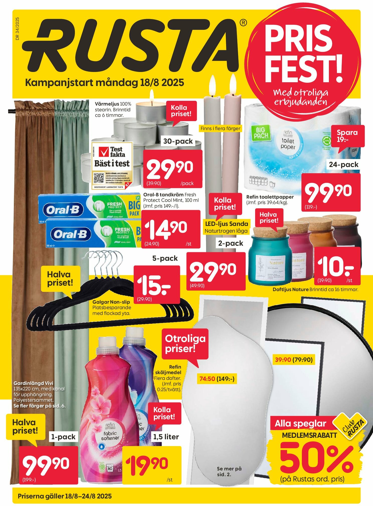rusta - Rusta-reklambladet giltigt från 18/08 - 24/08 - page: 1