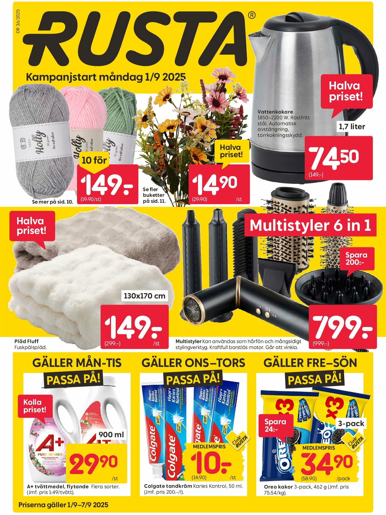 rusta - Rusta-reklambladet giltigt från 01/09 - 07/09