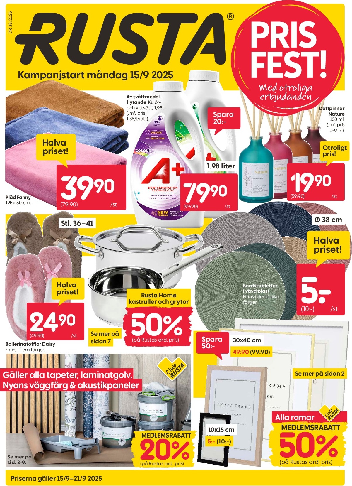 rusta - Rusta-reklambladet giltigt från 15/09 - 21/09 - page: 1