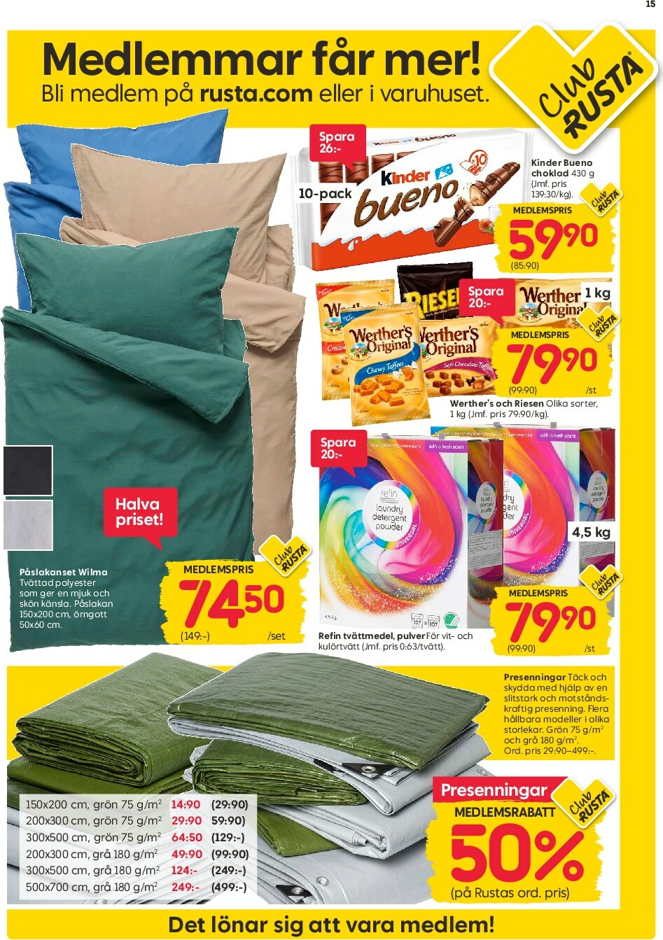 rusta - Rusta-reklambladet giltigt från 22/09 - 28/09 - page: 15