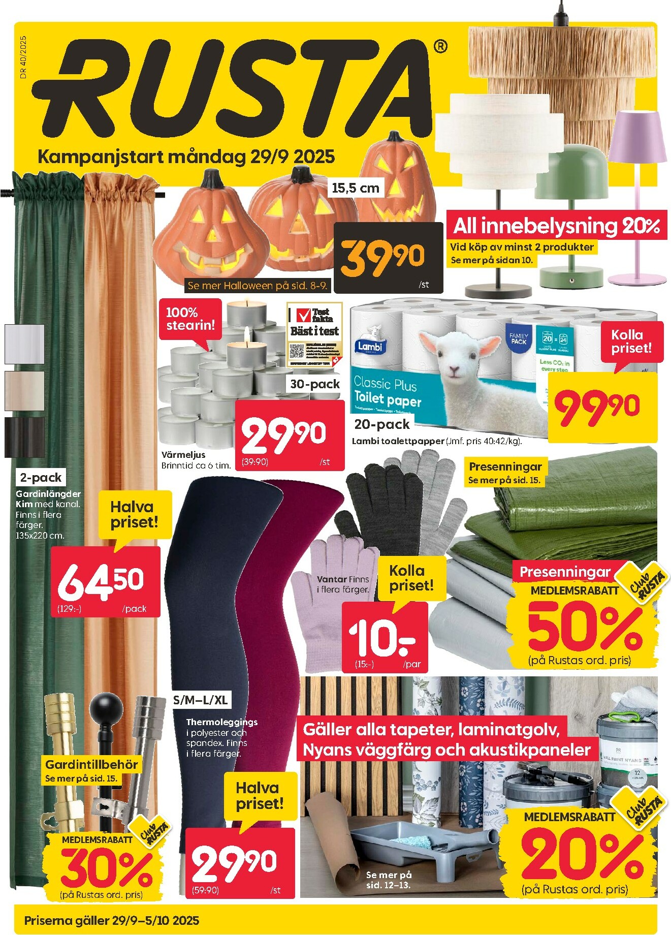 rusta - Rusta-reklambladet giltigt från 29/09 - 05/10