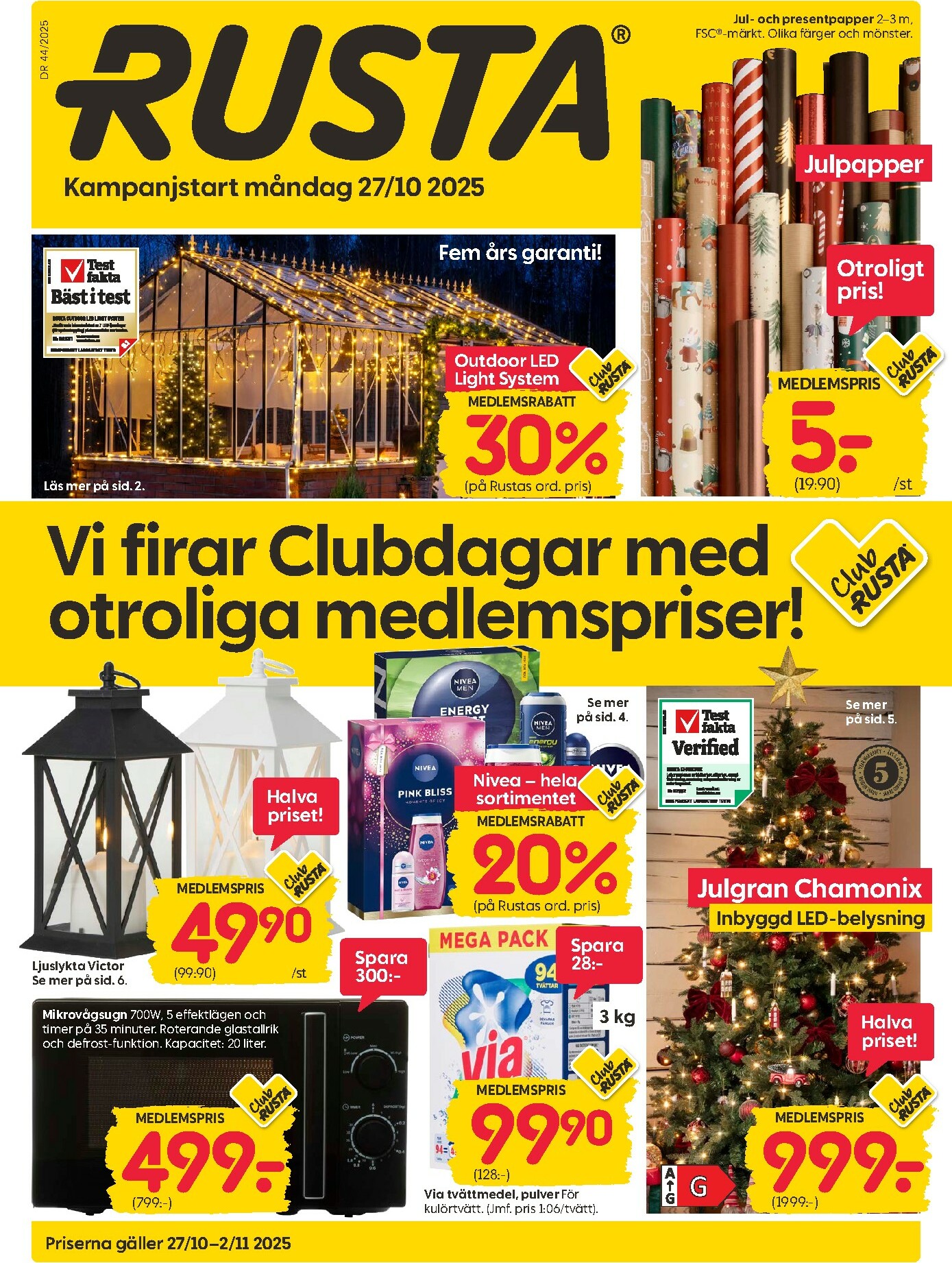 rusta - Rusta-reklambladet giltigt från 27/10 - 02/11 - page: 1