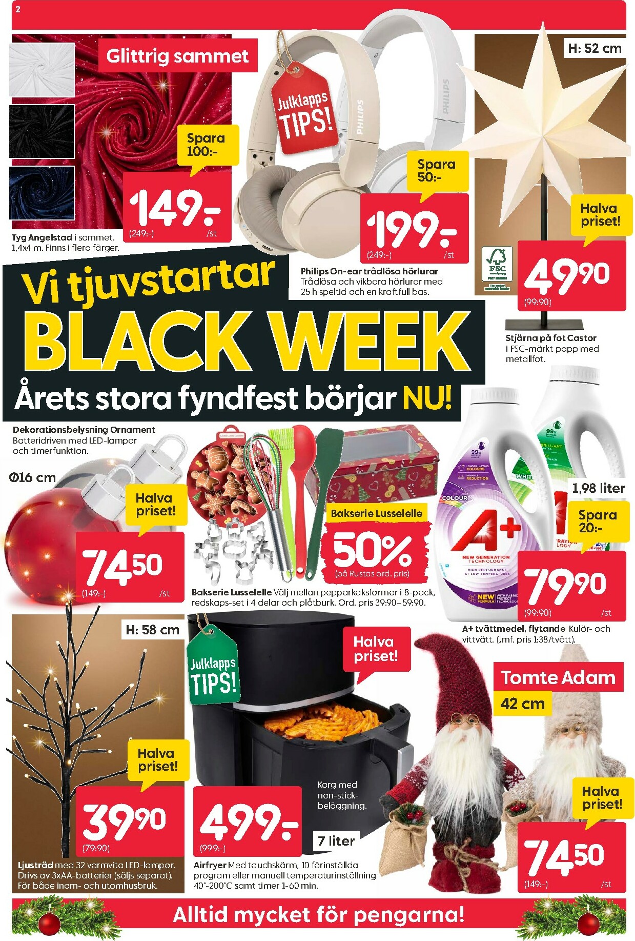 rusta - Rusta - Black Week-reklambladet giltigt från 17/11 - 23/11 - page: 2