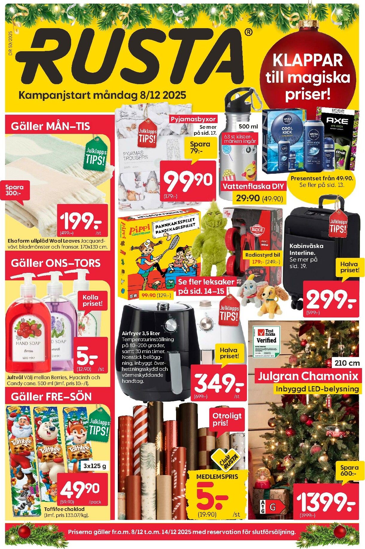 rusta - Rusta-reklambladet giltigt från 08/12 - 14/12 - page: 1
